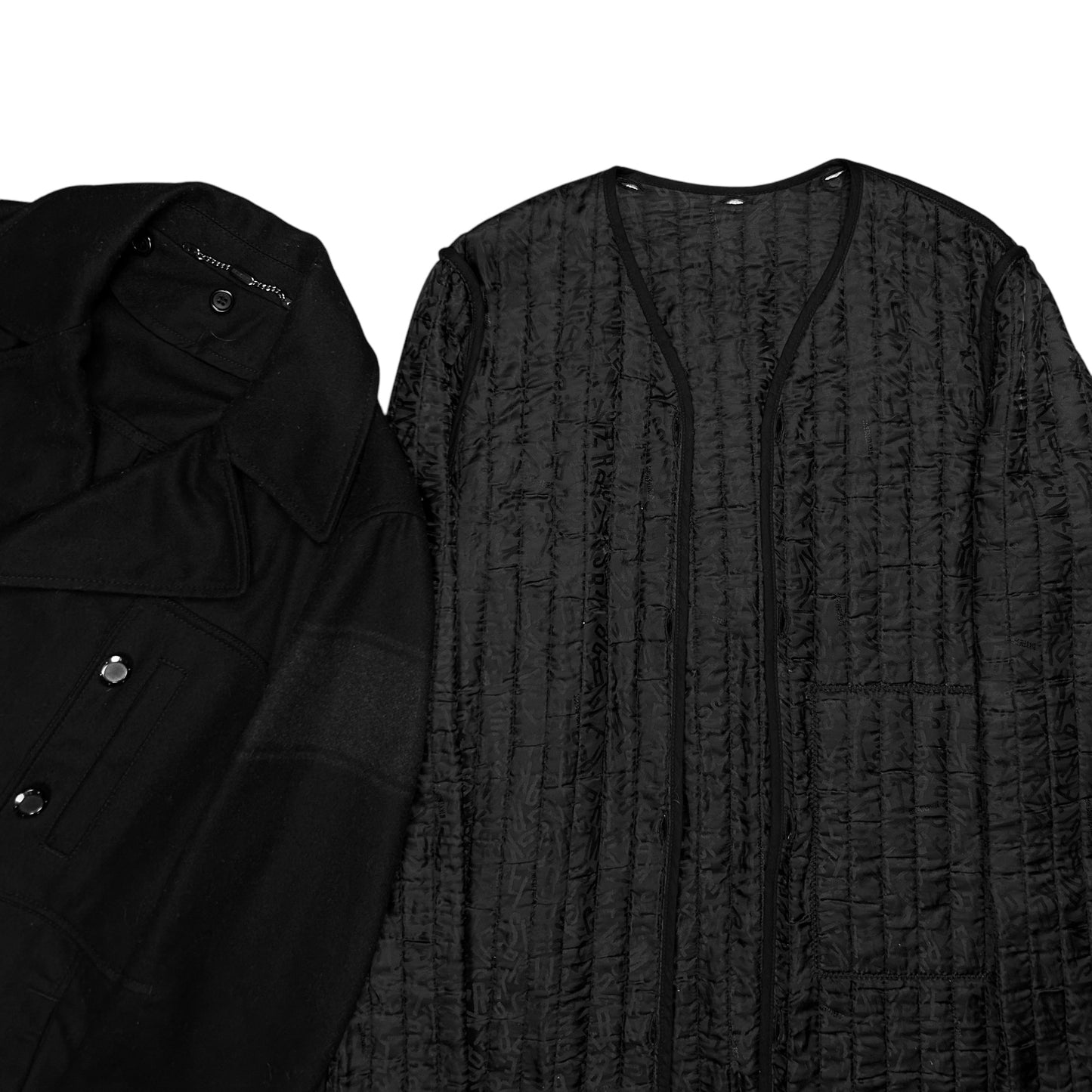 Dirk Bikkembergs Layered Double Breasted Wool Jacket