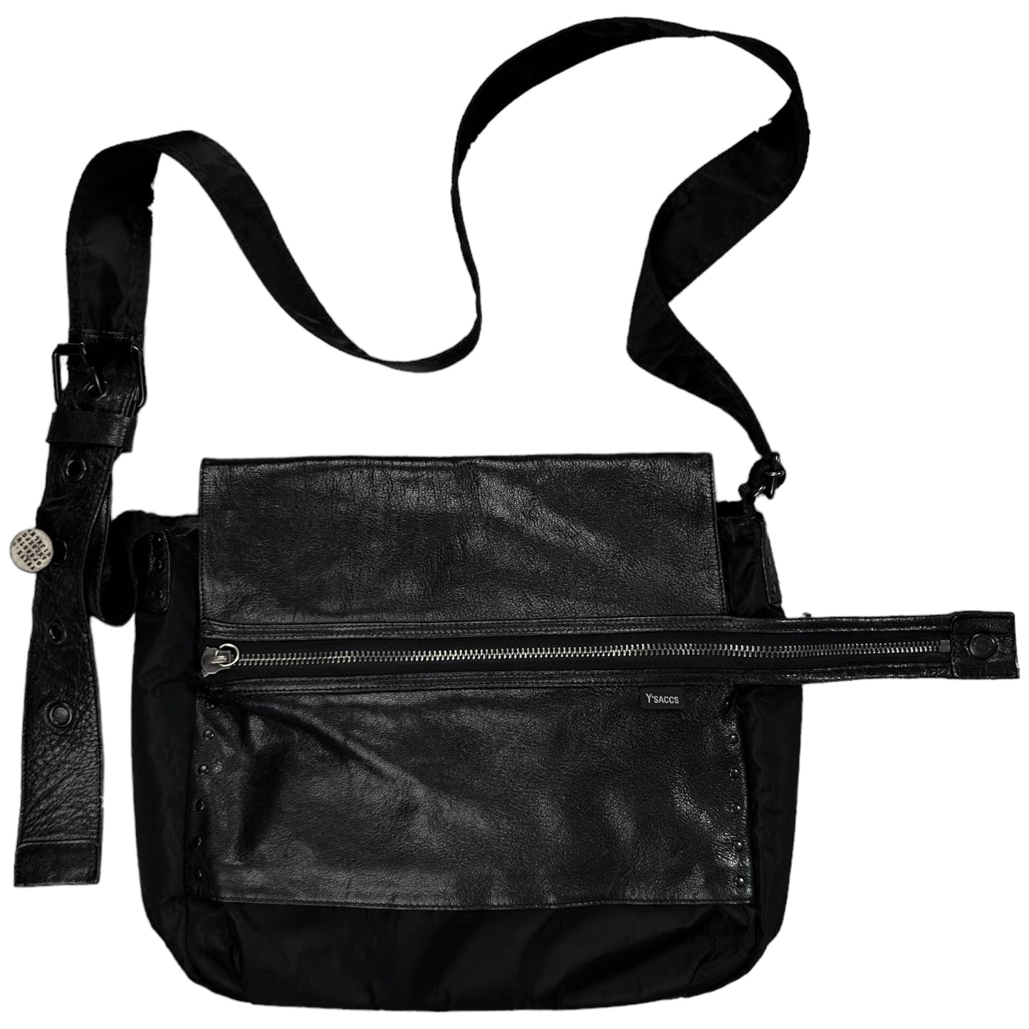 Y’Saccs Yohji Yamamoto Leather Flap Messenger Bag