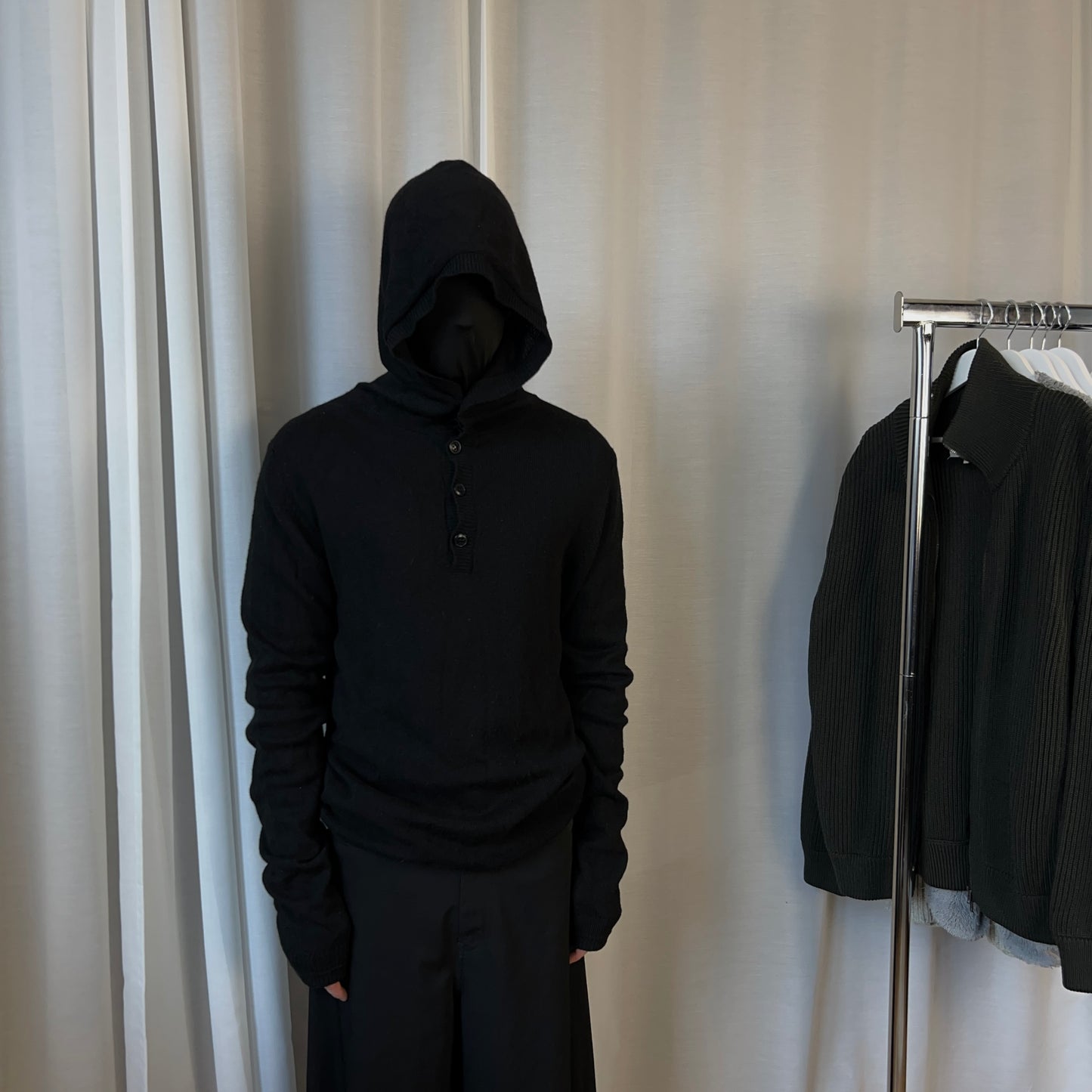 Ann Demeulemeester Buttoned Cashmere Hoodie