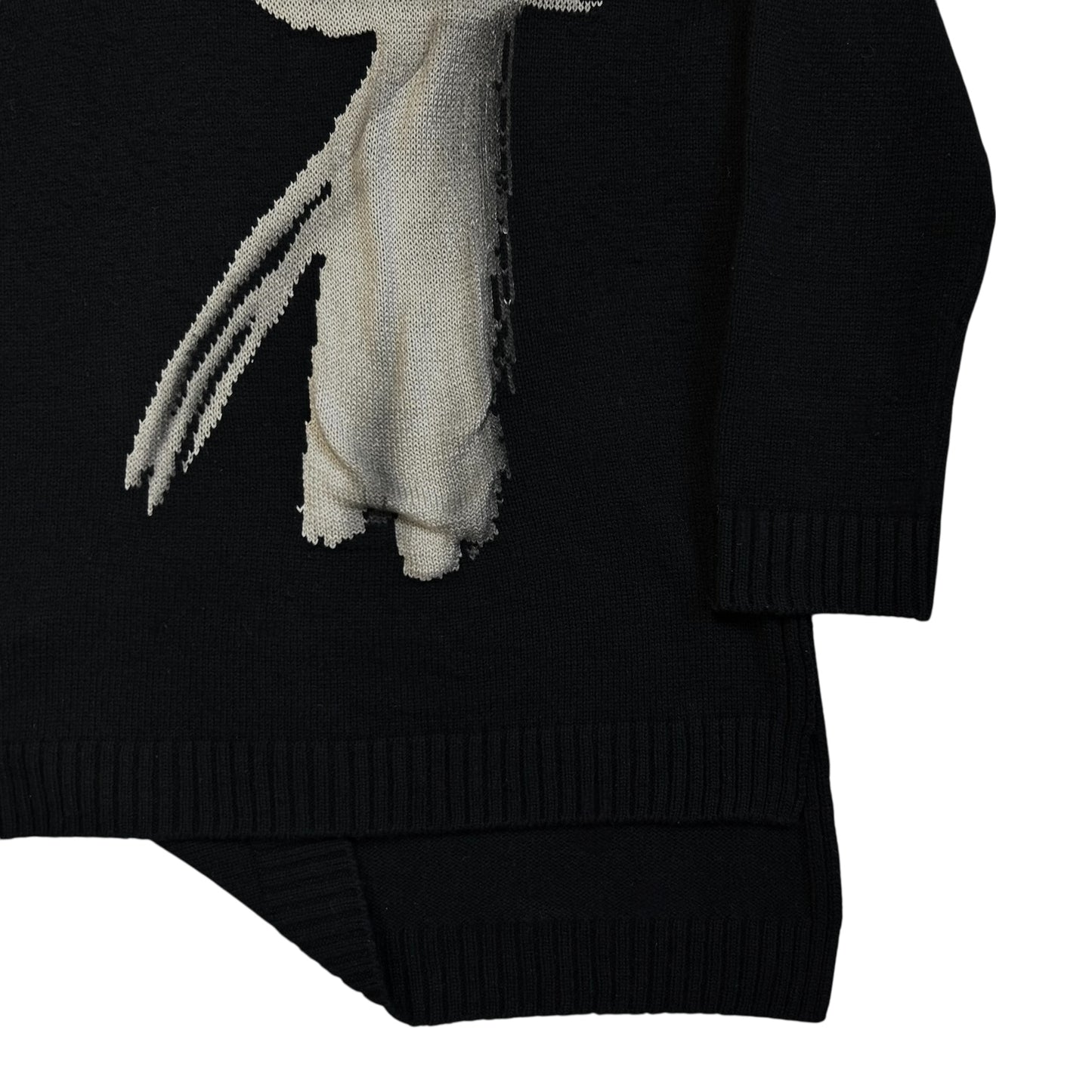 Yohji Yamamoto Pour Homme Girl Intarsia Knit Sweater - AW18