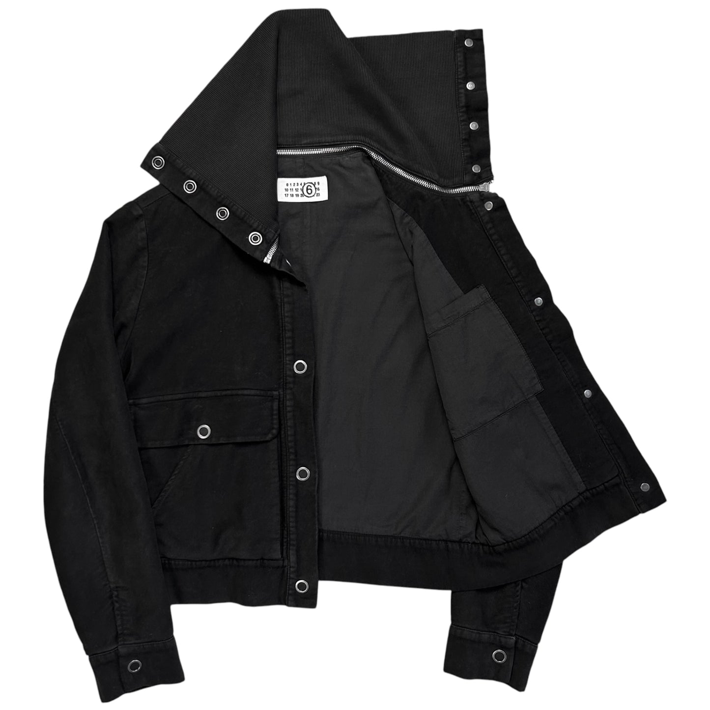 Maison Martin Margiela Zipped High Neck Snap Bomber Jacket - AW05