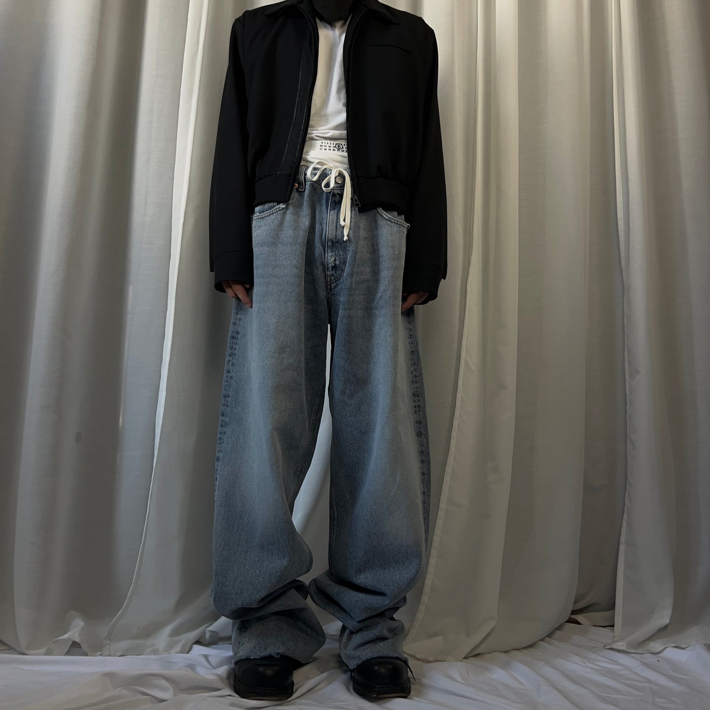 MM6 Maison Margiela Wide Boxershort Waist Jeans - AW23