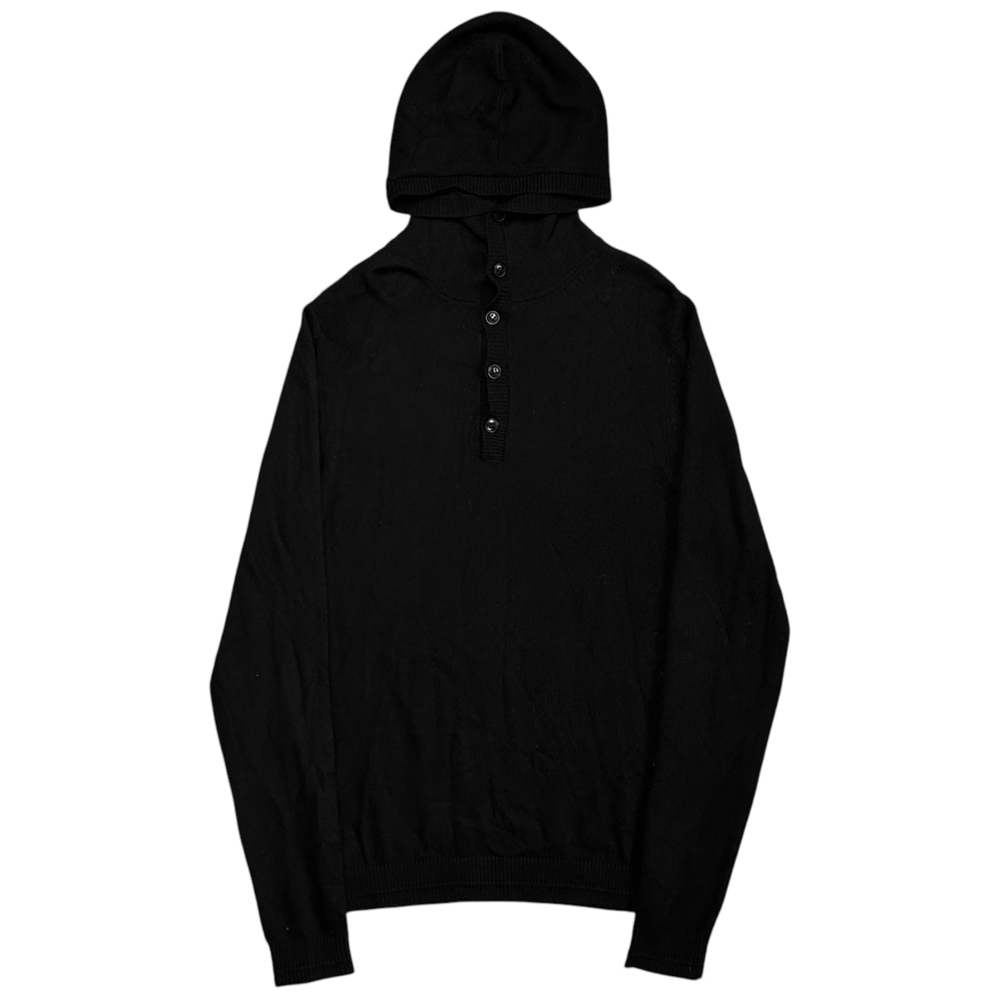 Ann Demeulemeester Buttoned Cashmere Hoodie