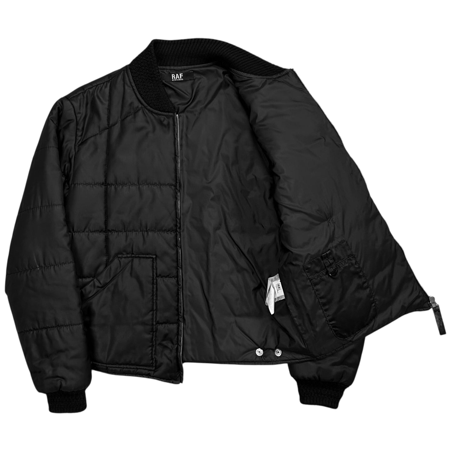 RAF by Raf Simons Sleeve Patch Quilted Bomber Jacket