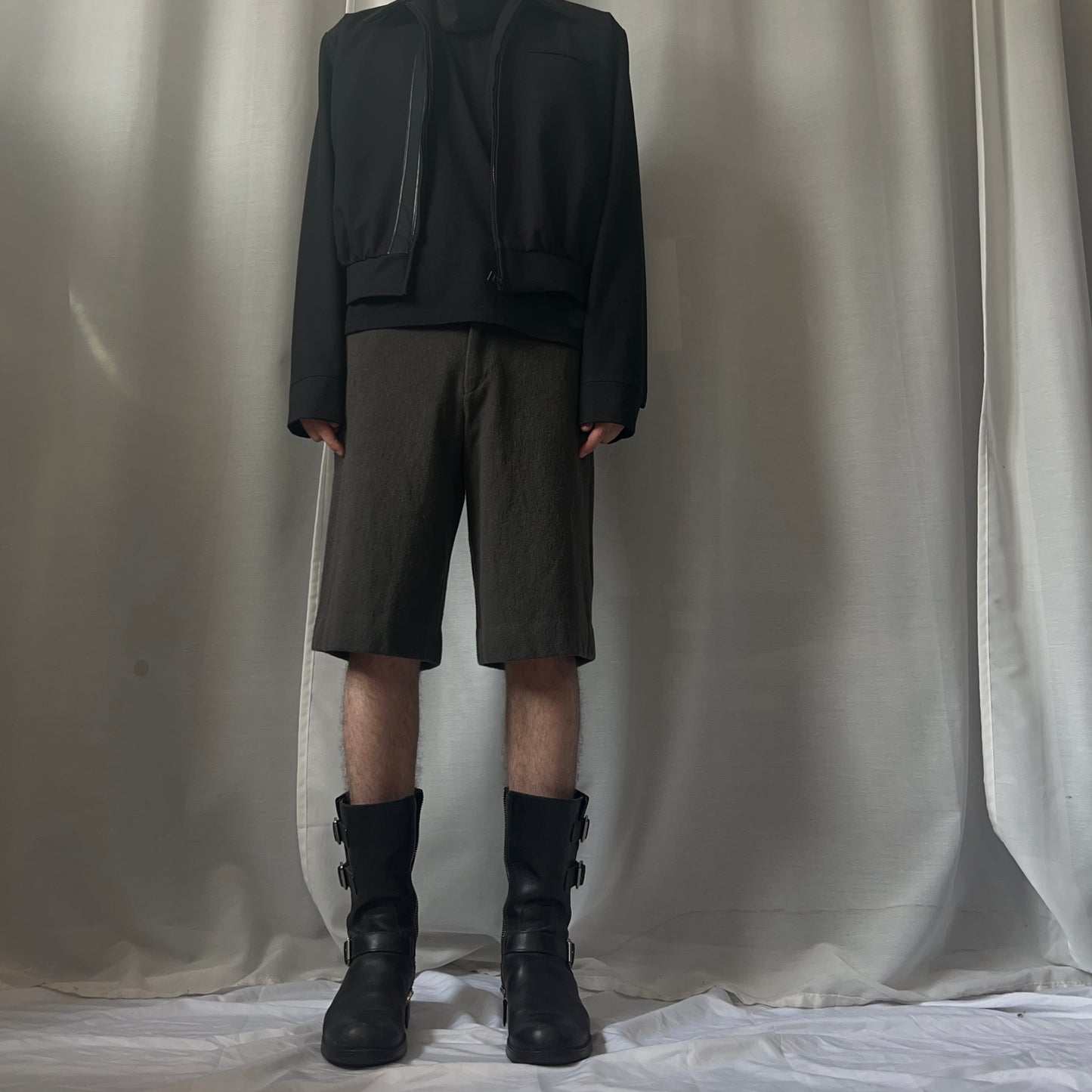 Comme des Garcons Homme Plus Brushed Wool Shorts - SS21