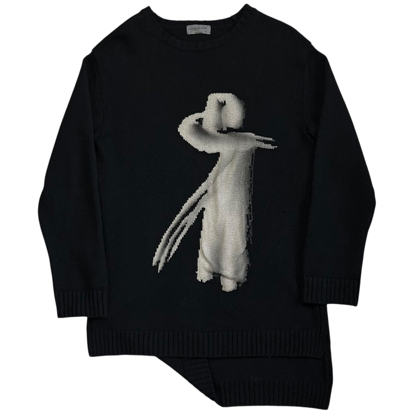 Yohji Yamamoto Pour Homme Girl Intarsia Knit Sweater - AW18