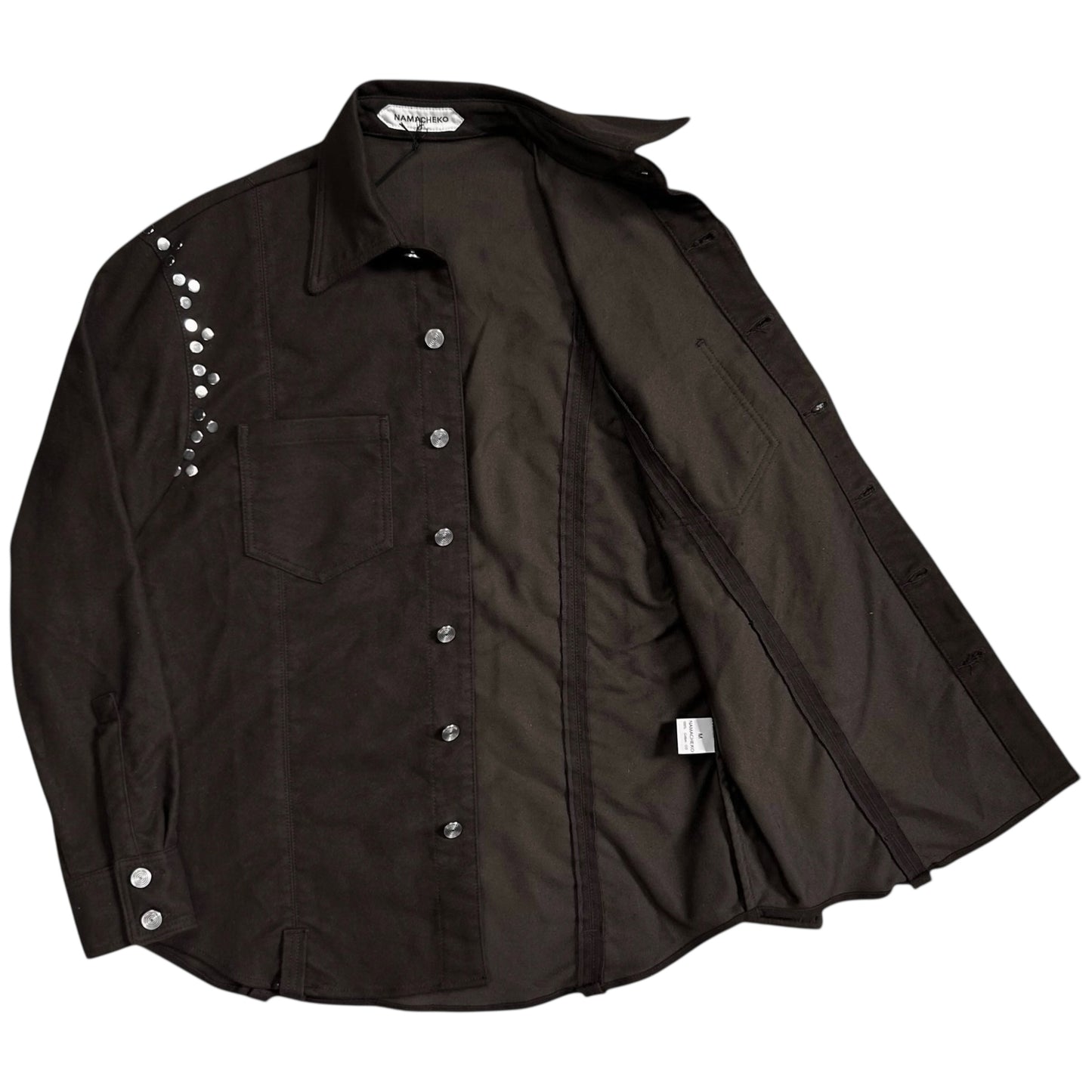 Namacheko Studded Moleskin Overshirt Brown - AW24
