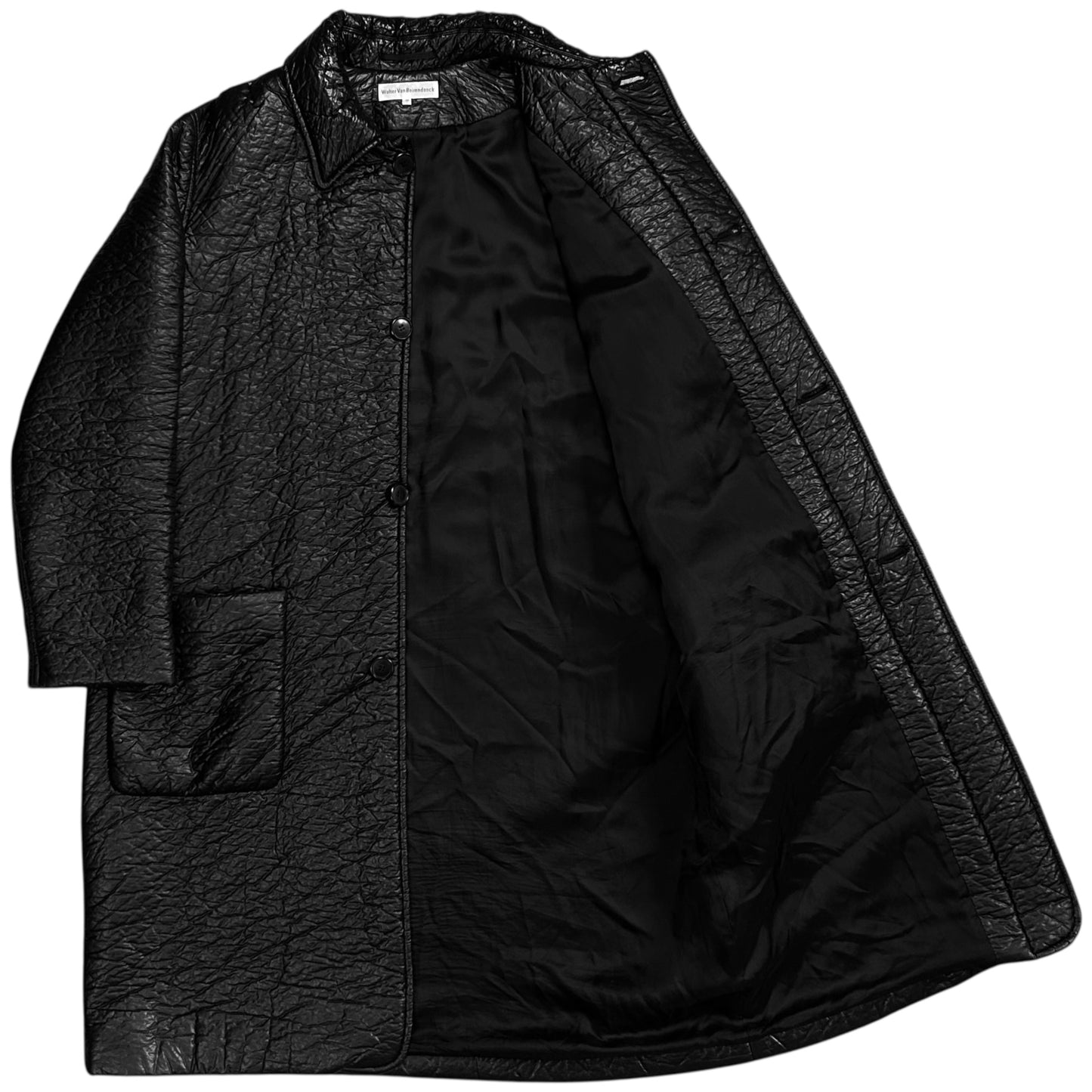 Walter Van Beirendonck Crinkle Faux Leather Coat - AW22
