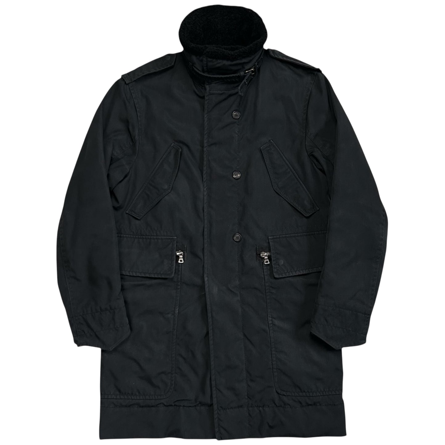 Prada Sheep Fur Collar Parka