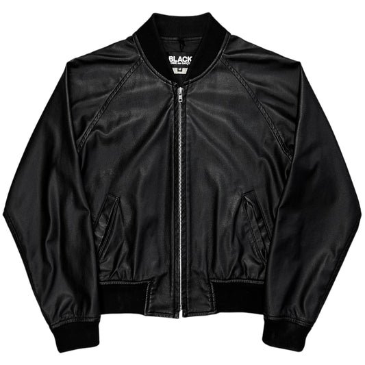 Comme des Garcons BLACK  Cropped Synthetic Leather Bomber Jacket - AW11