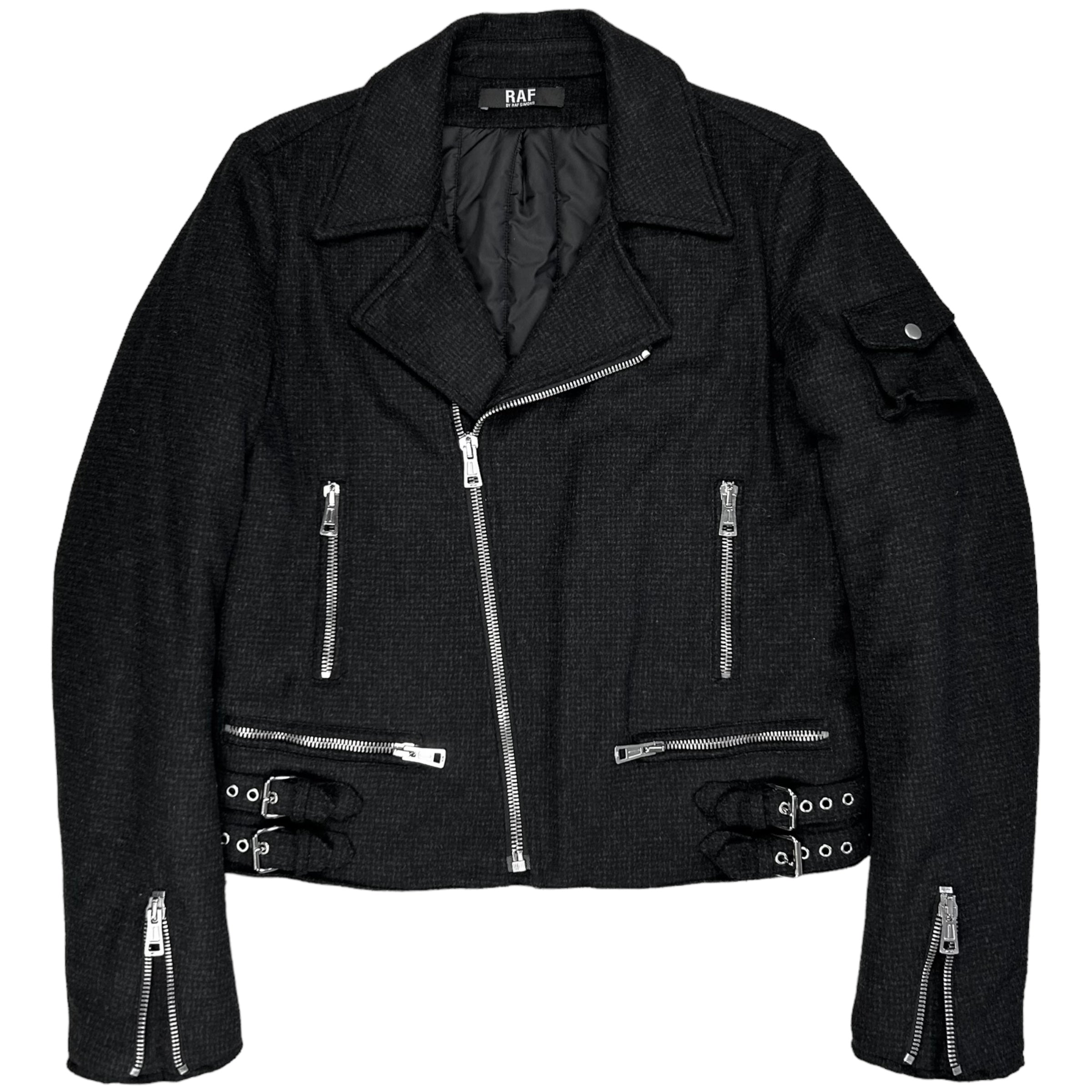 RAF by Raf Simons Wool Perfecto Biker Jacket - AW06 – Vertical Rags