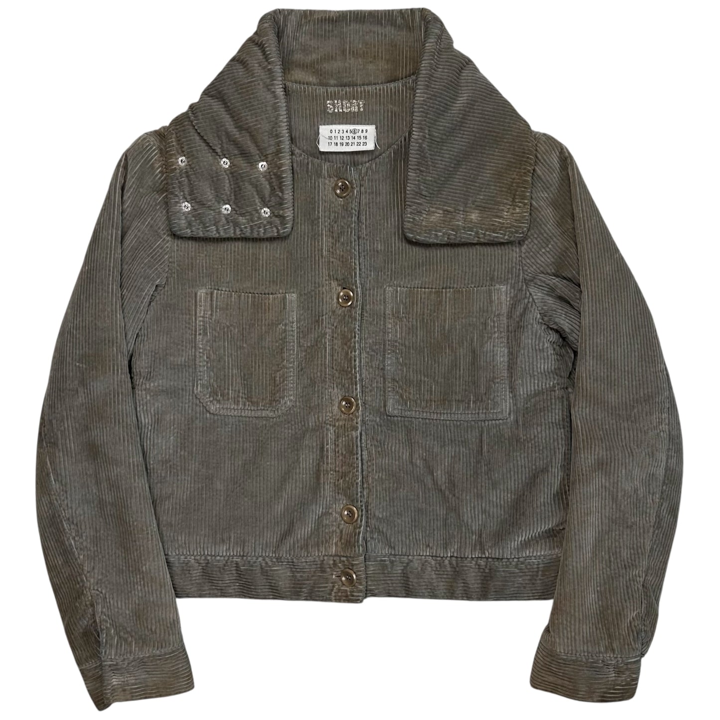 Maison Martin Margiela Detachable Collar Scarf Corduroy Bomber Jacket - AW01