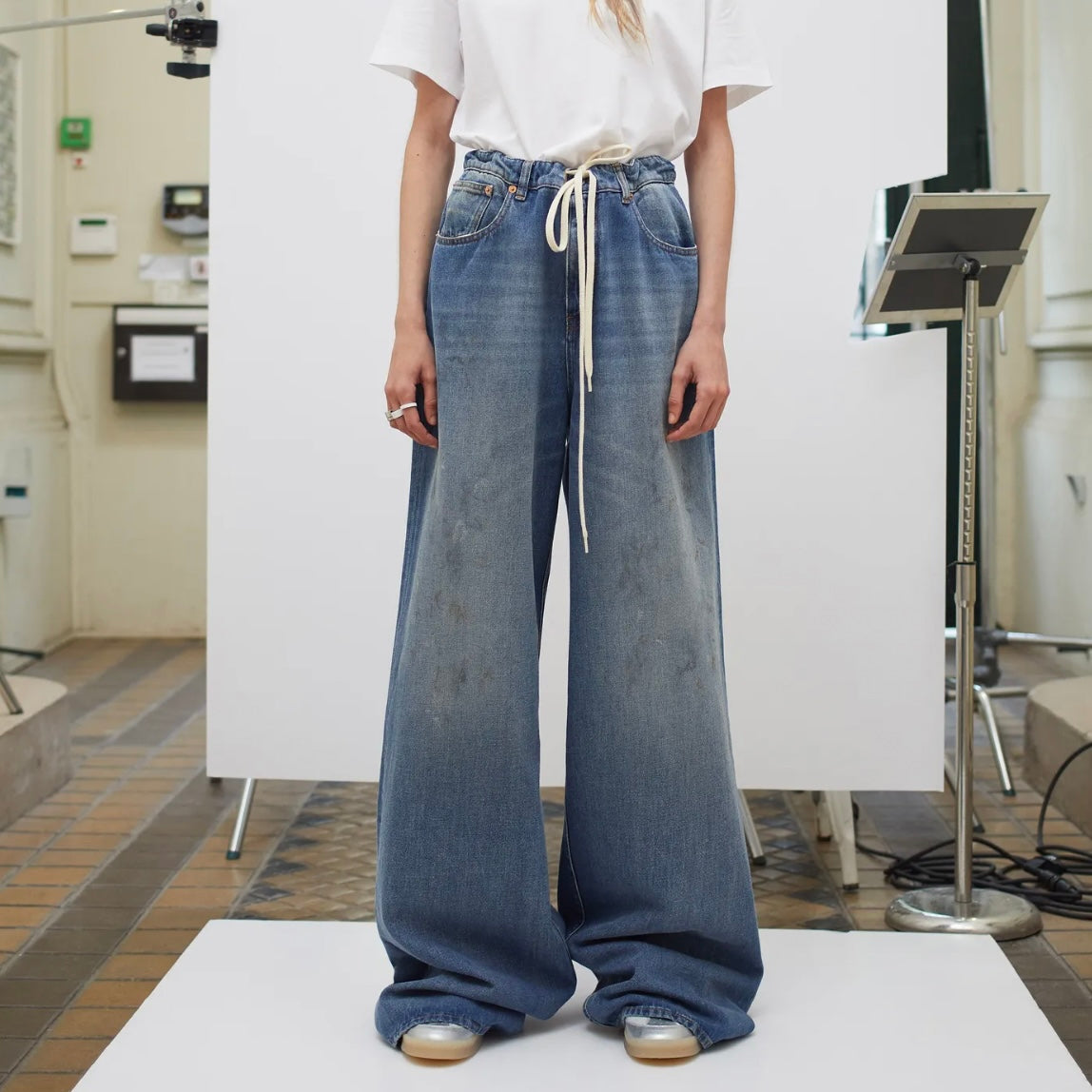 MM6 Maison Margiela Wide Dirt Wash Jeans - SS22
