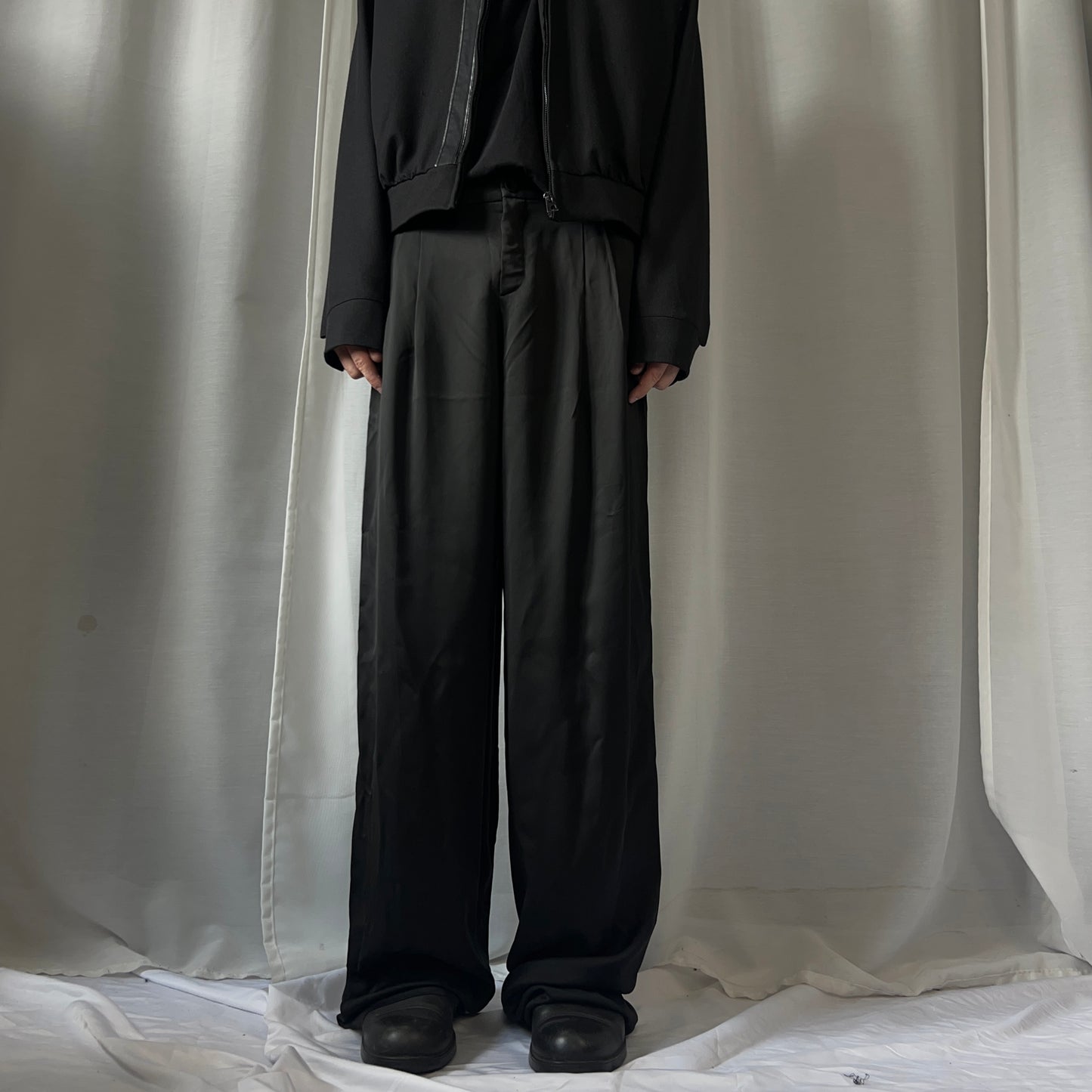 Balenciaga Wide Pleated Silk Trousers - AW09