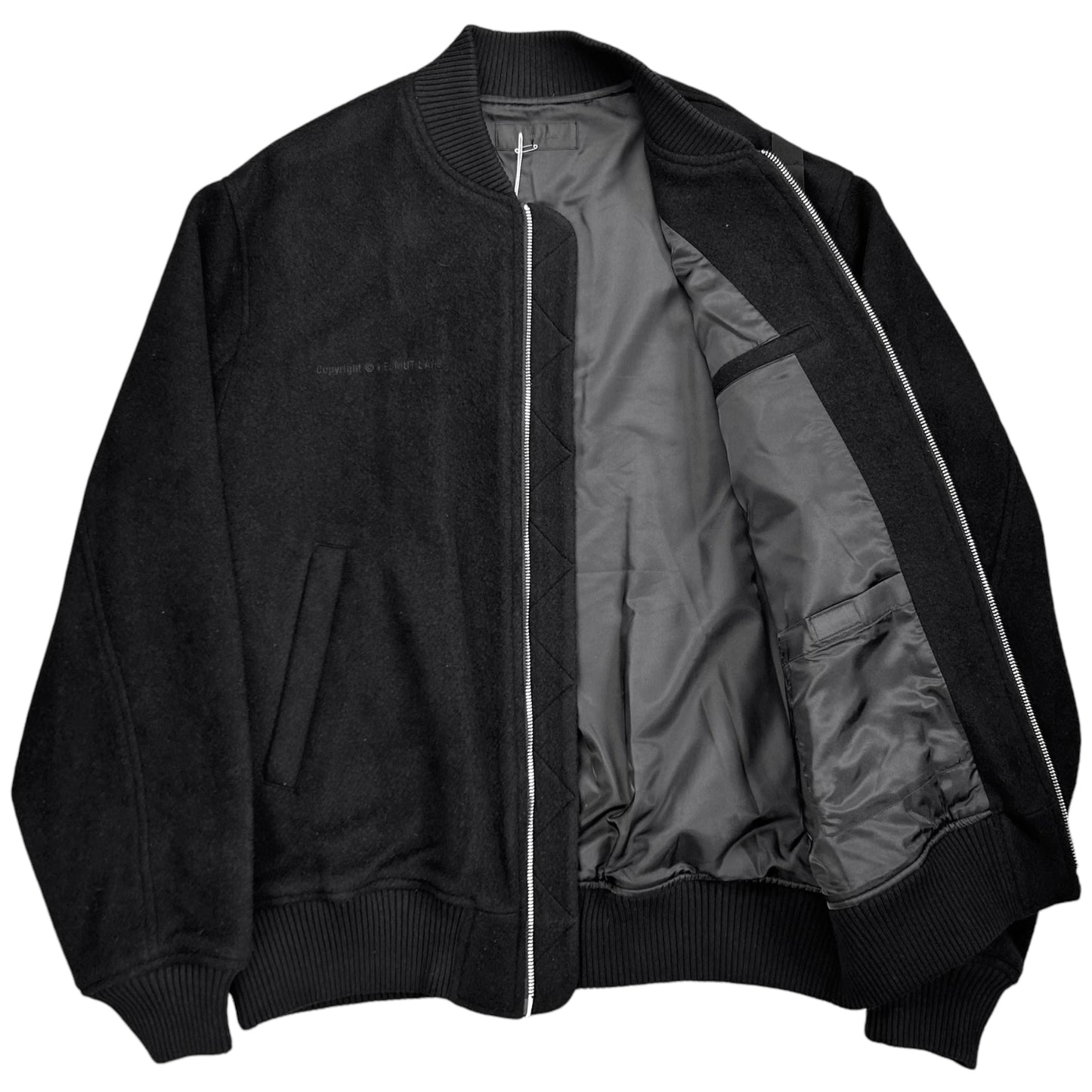 Helmut Lang Bondage Strap Wool Bomber Jacket - AW22