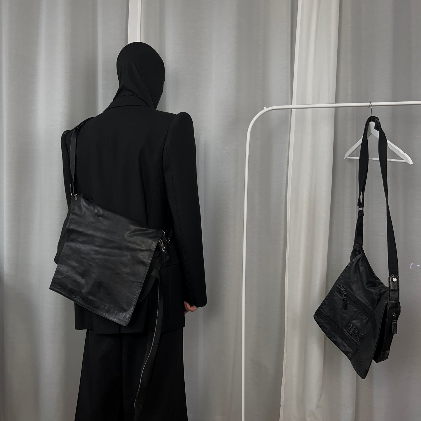 Y’Saccs Yohji Yamamoto Leather Strapped Flap Bag