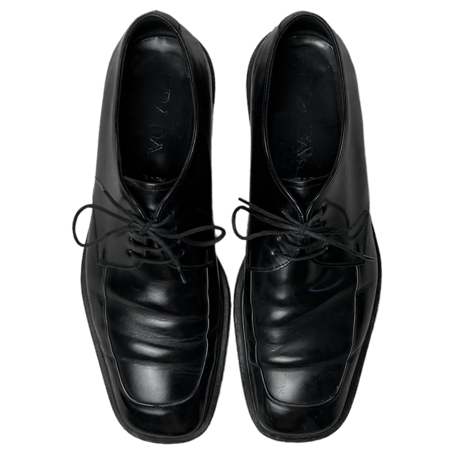 Prada Squared Dress Derbies