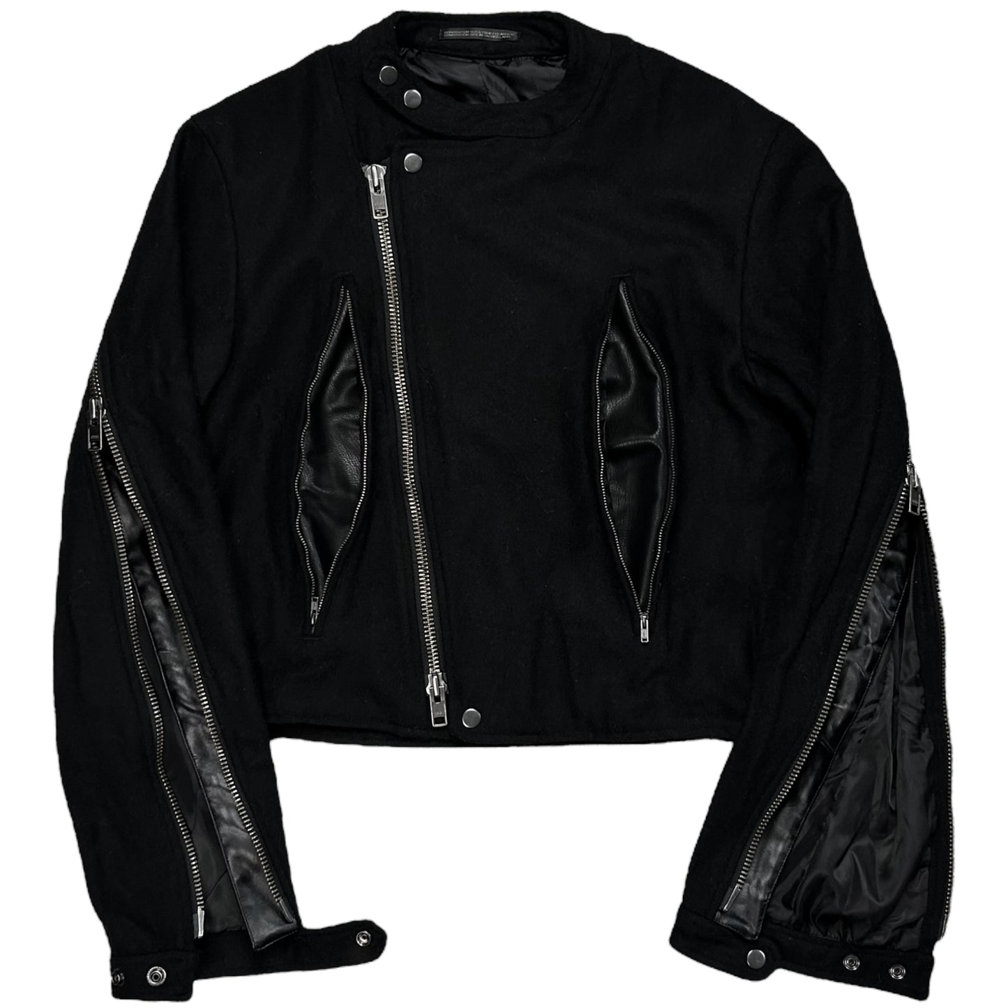 Yohji Yamamoto Pour Homme Back Zip Wool Bomber Jacket - AW14