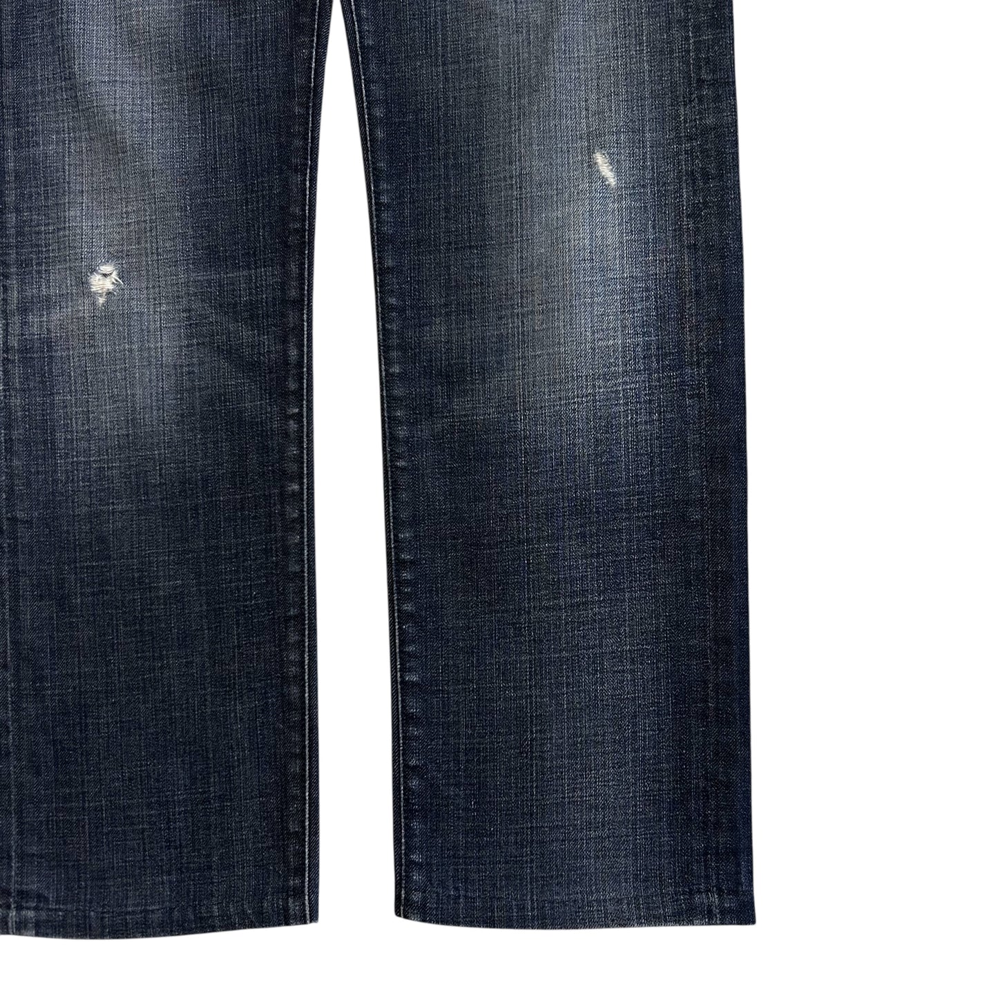 Dior Homme Distressed Indigo Slim Jeans - AW05