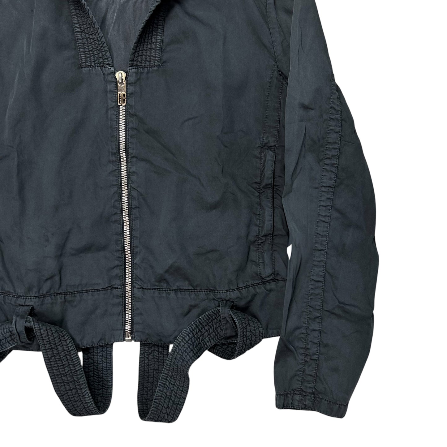 Dirk Bikkembergs Bondage Belt Hooded Silk Jacket