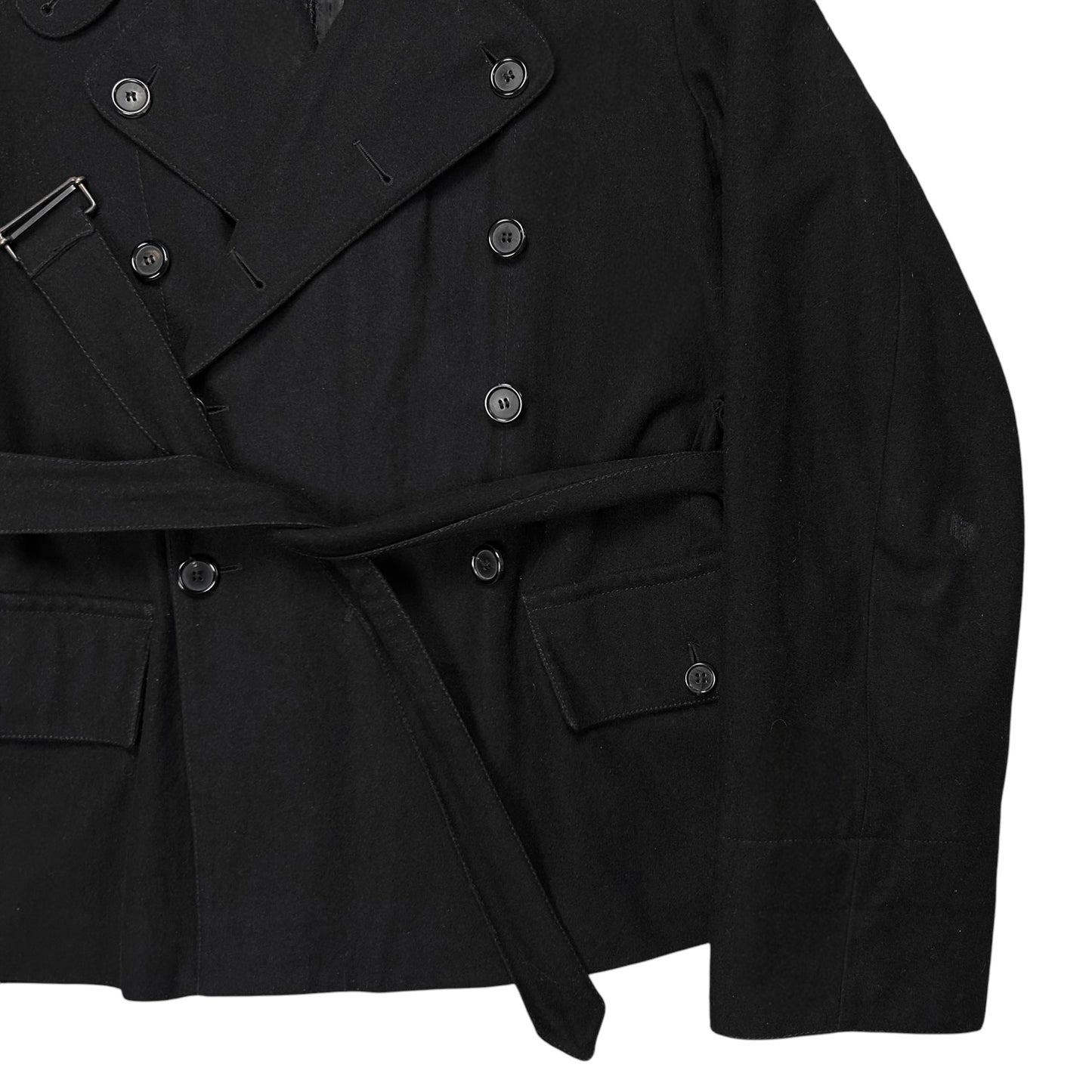 Ann Demeulemeester Belted Caban Wool Jacket