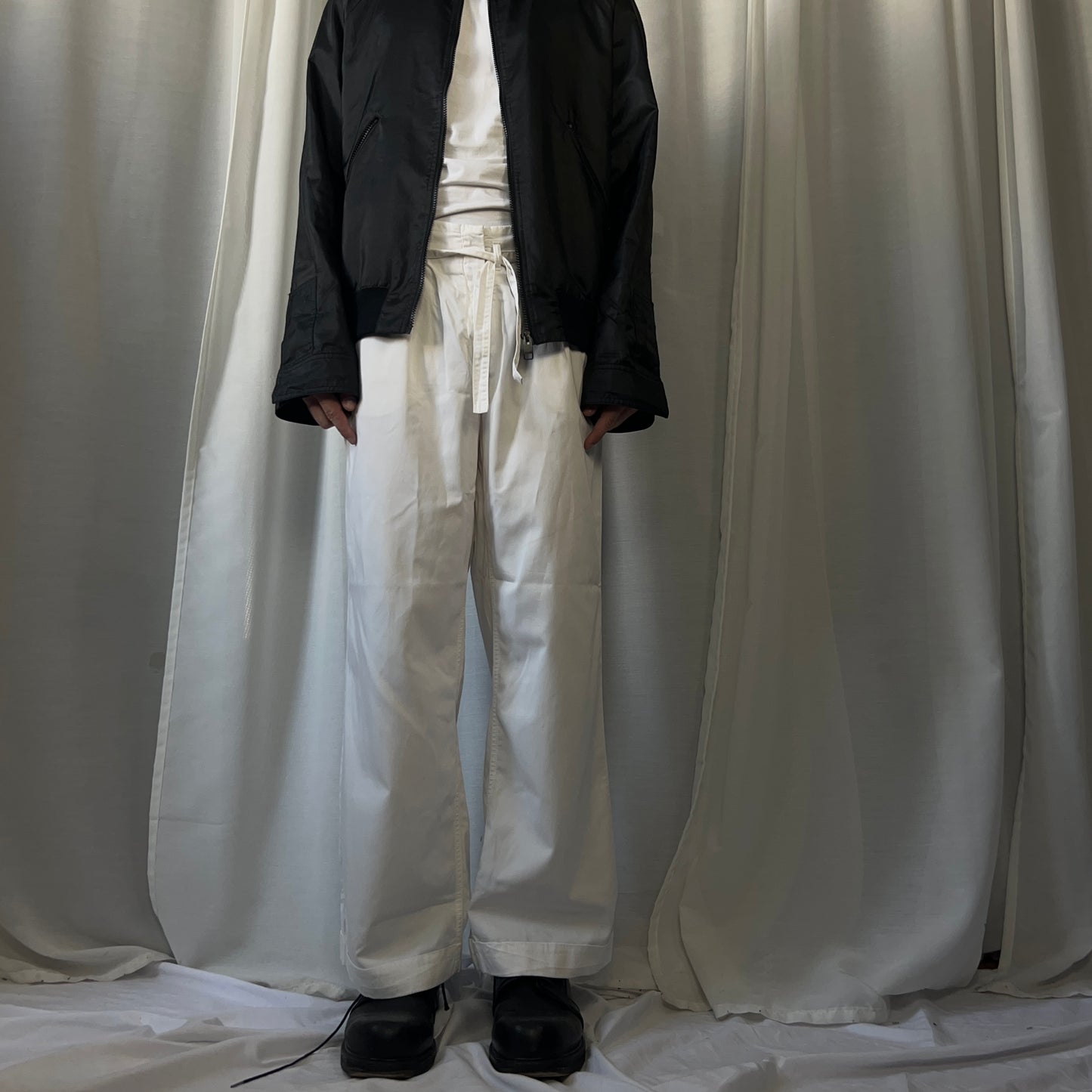 MM6 Maison Martin Margiela Belted Wide Work Pants - SS11