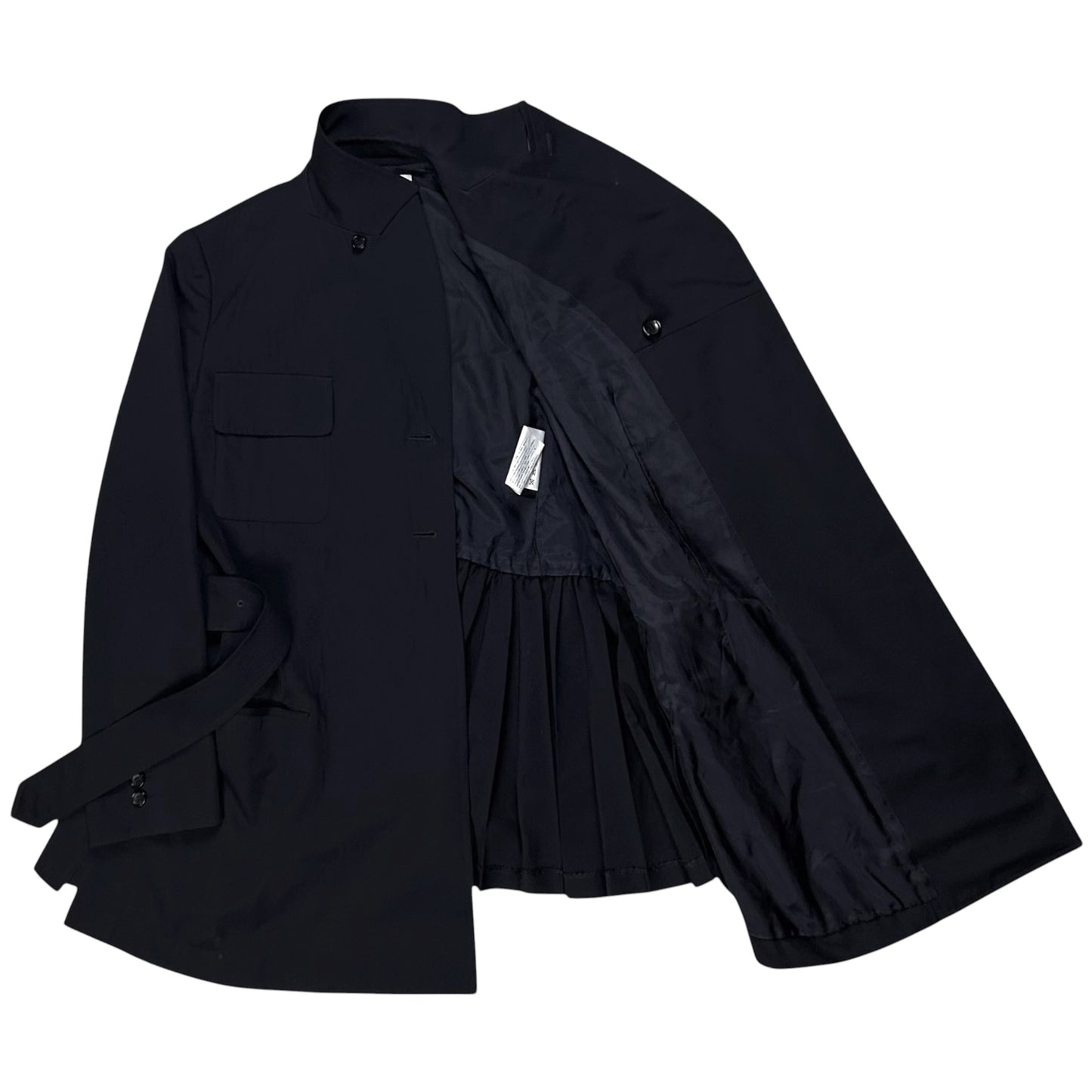 Comme des Garcons Asymmetric Belted Back Pleated Jacket - AW15