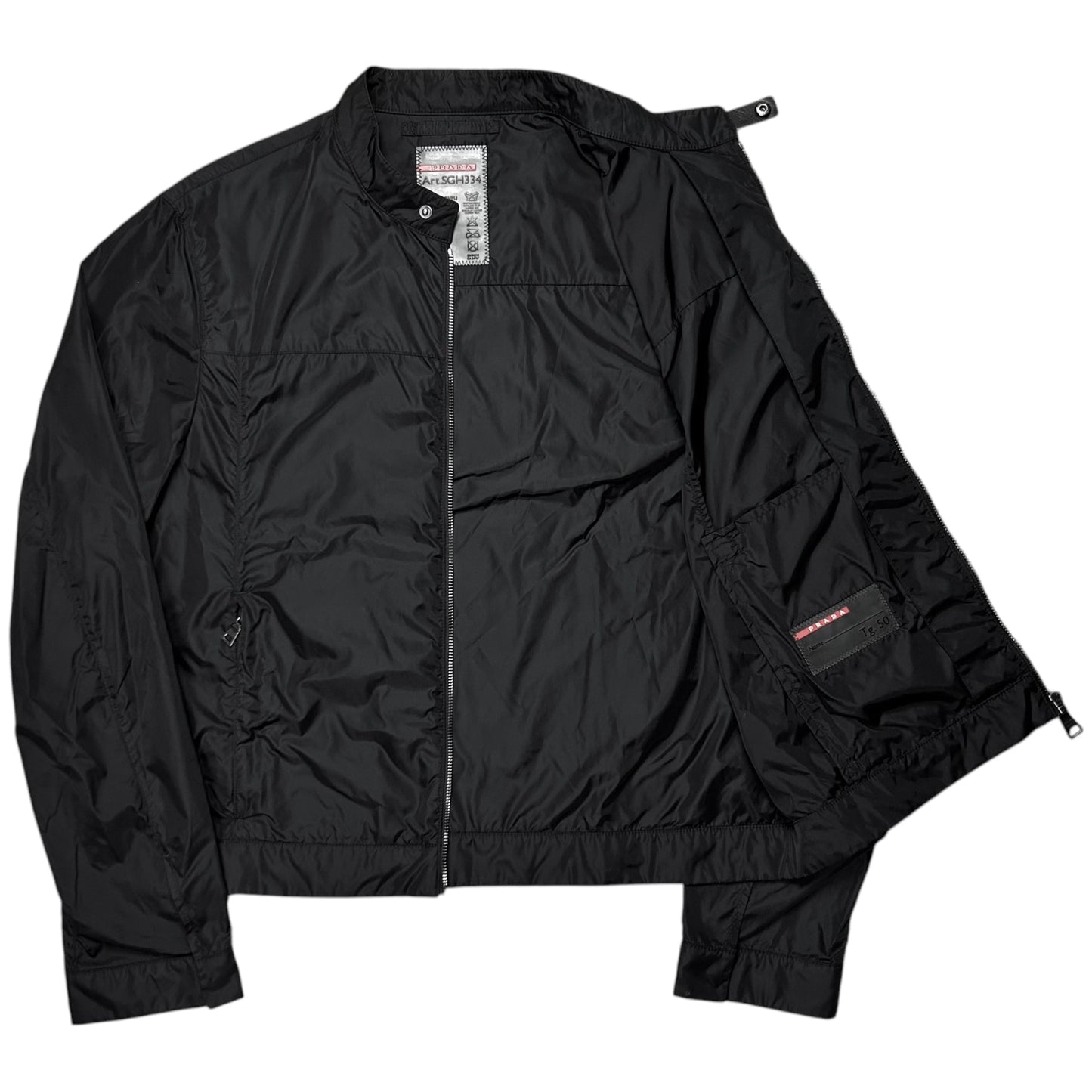 Prada Leather Strap Race Collar Blouson - SS11