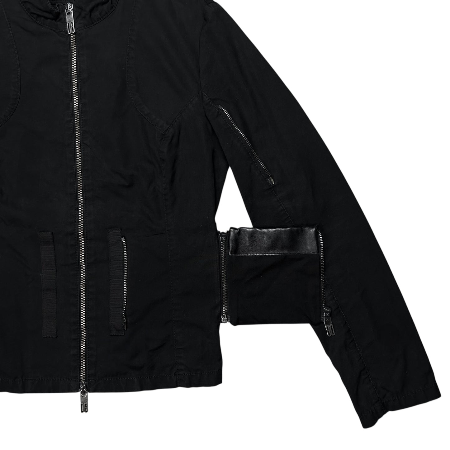 Dirk Bikkembergs Detachable Leather Pocket Work Jacket