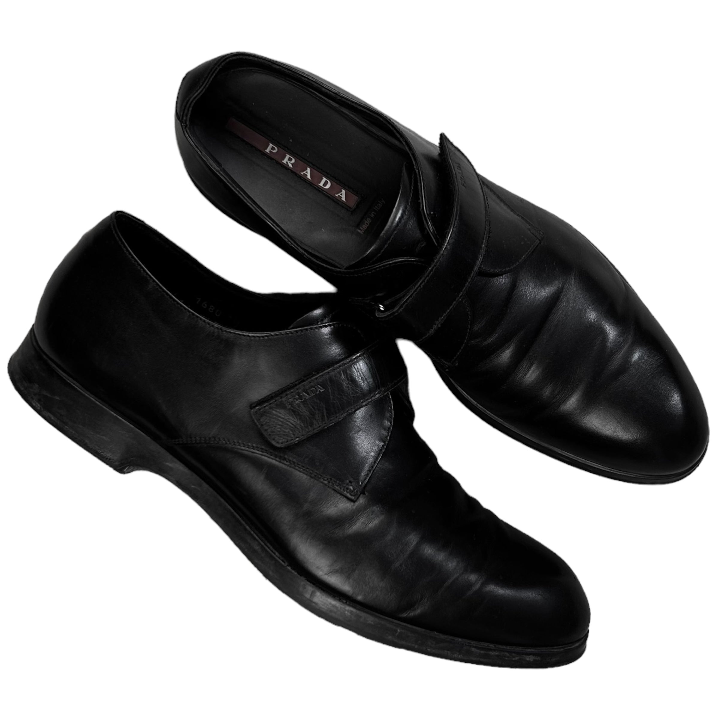 Derby Shoes Prada Shoes Strap PRADA DERBY SHOES LEATHER TRIANGLE