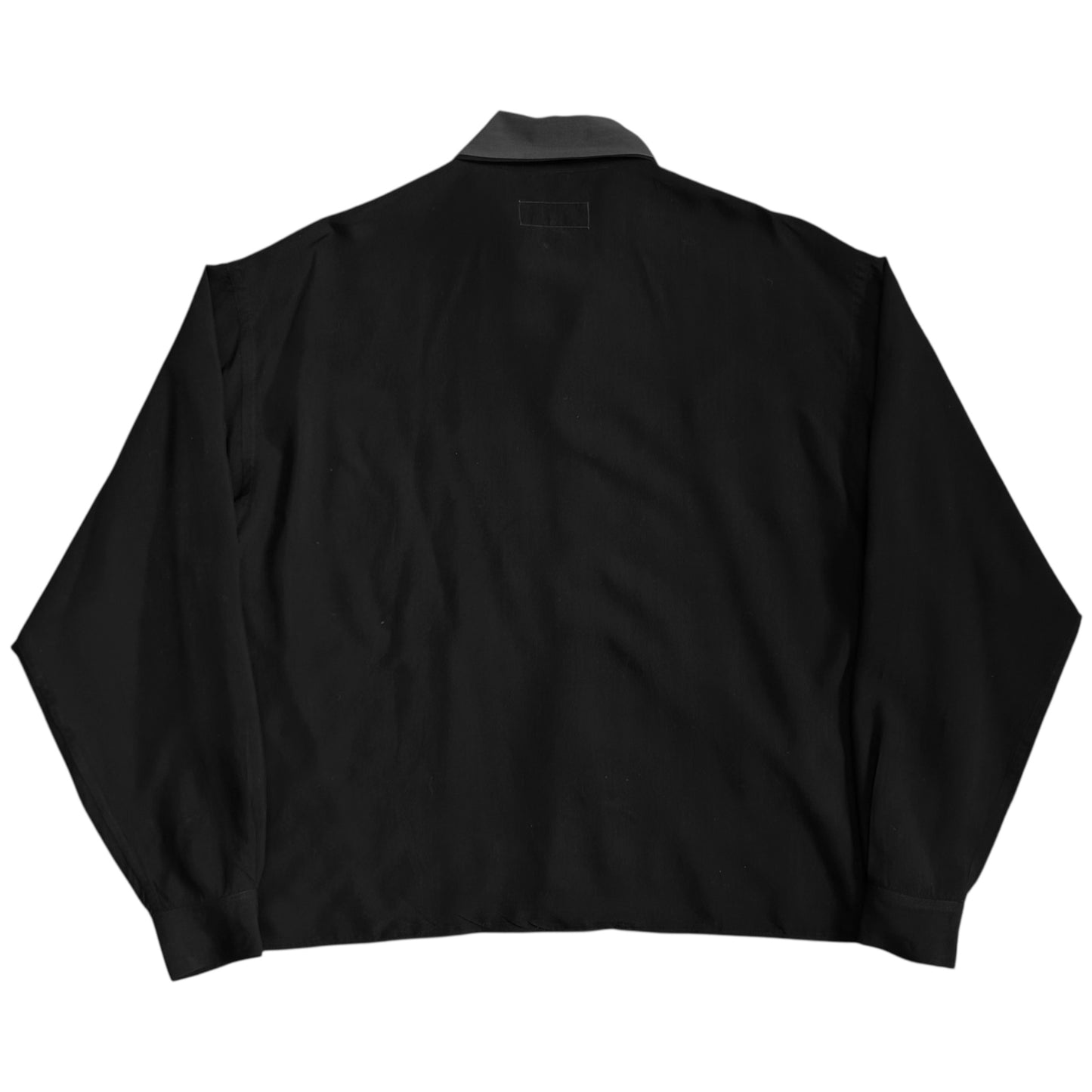 Yohji Yamamoto Pour Homme Cropped Framed Collar Rayon Shirt