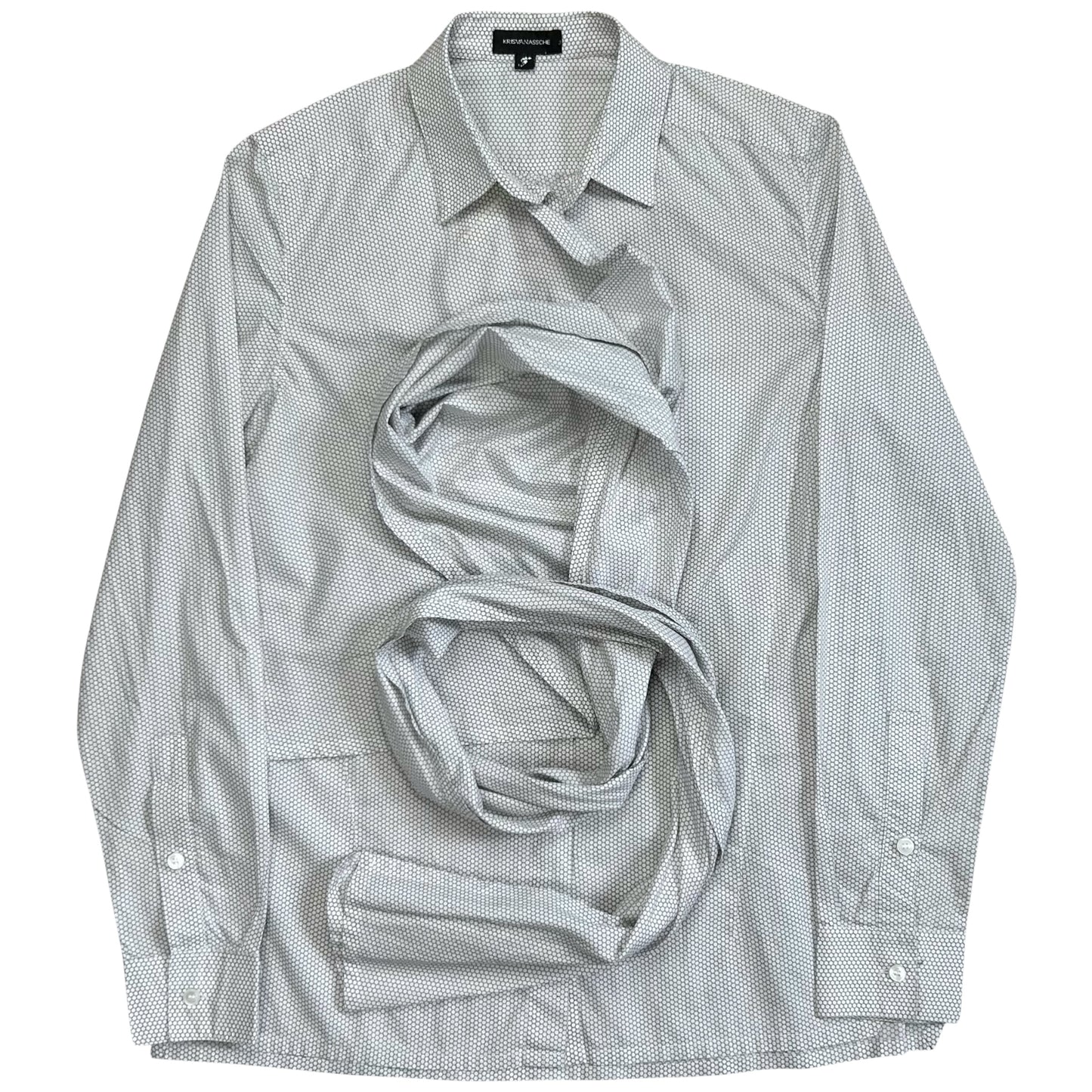 Kris Van Assche Asymmetric Wrap Layer Scarf Shirt