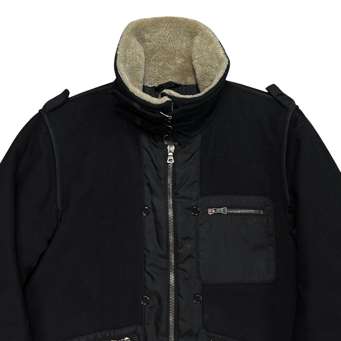 Prada Sheep Fur Flight Zip Jacket