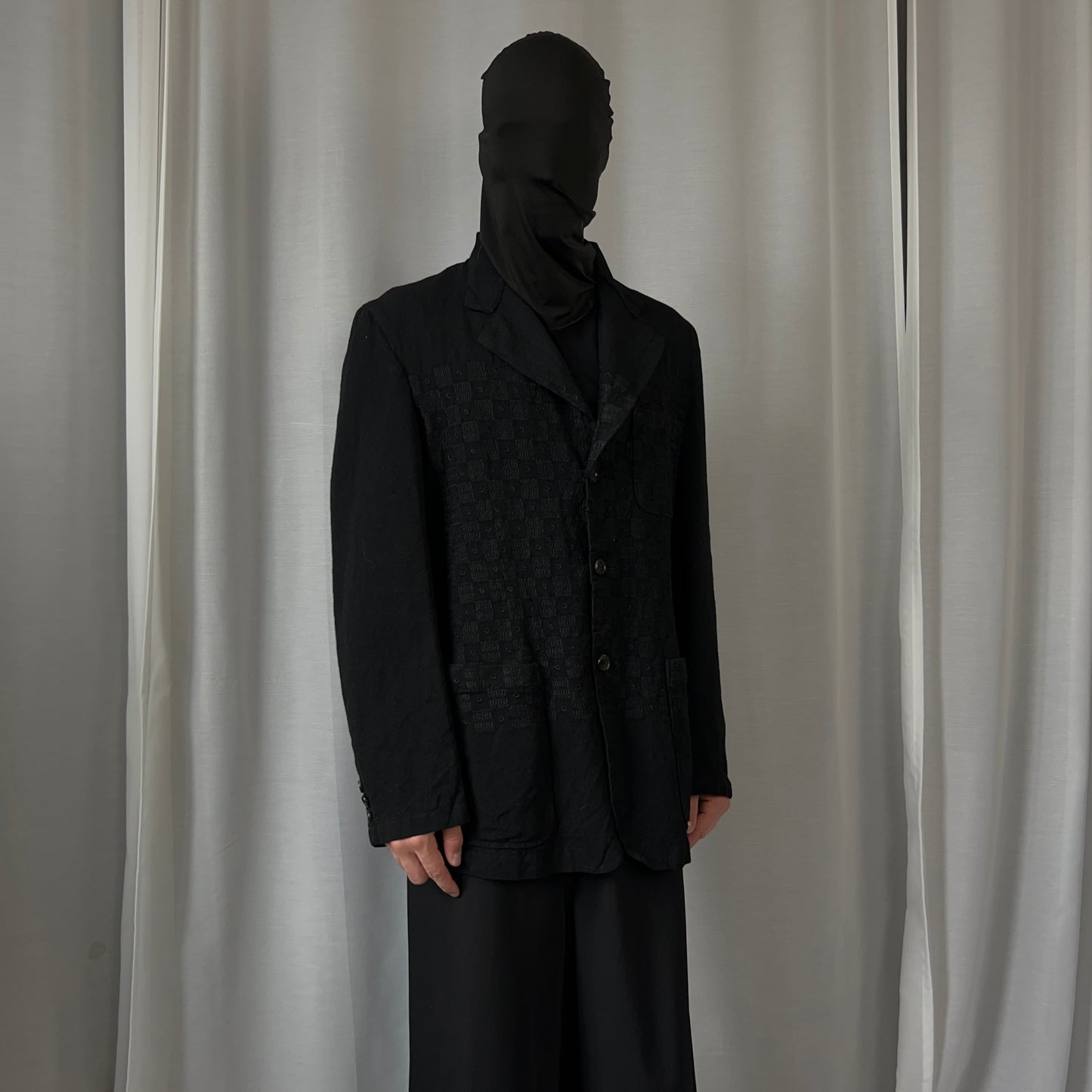 Comme des Garcons Homme Embroidered Check Blazer - AW02