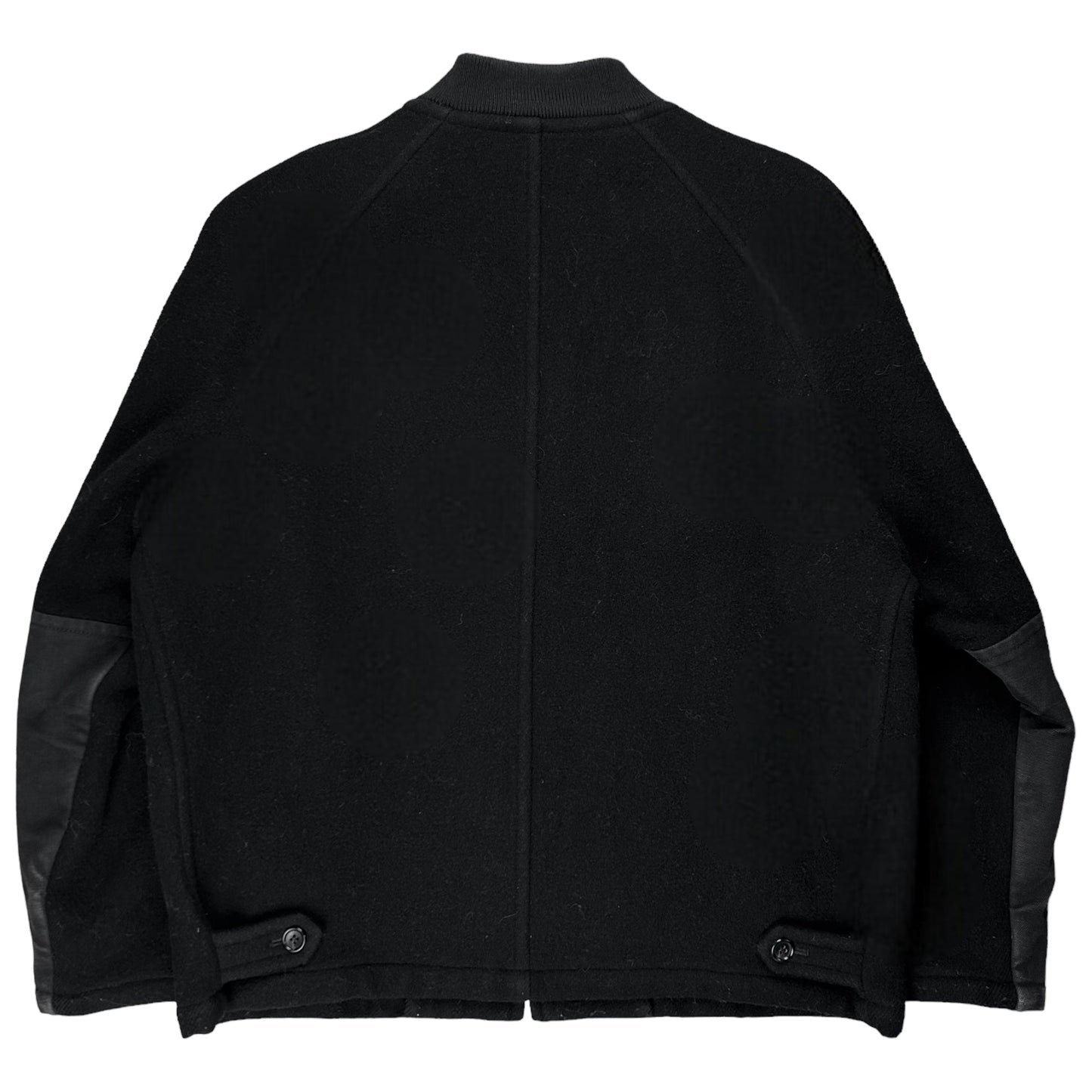 Comme des Garcons Homme Denim Sleeve Wool Bomber Jacket