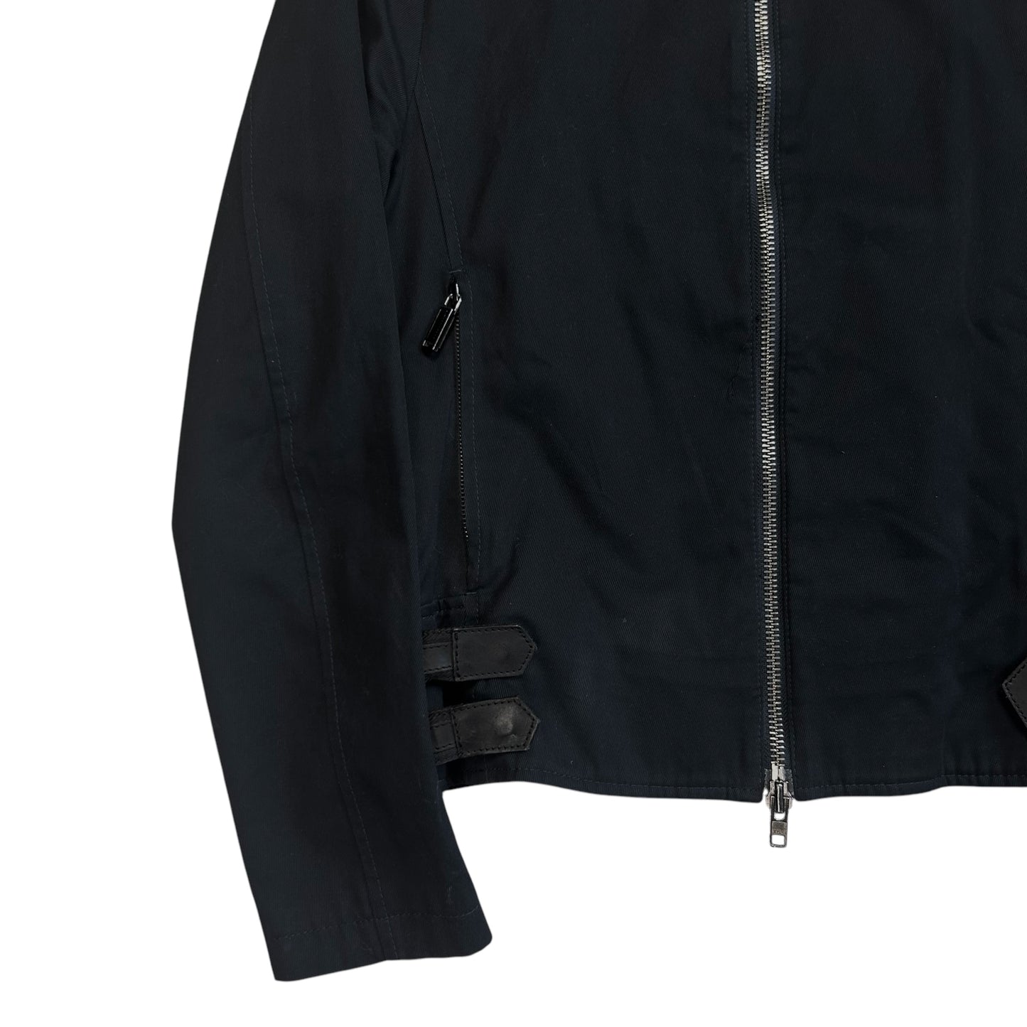 Dirk Bikkembergs Leather Belted Military Jacket