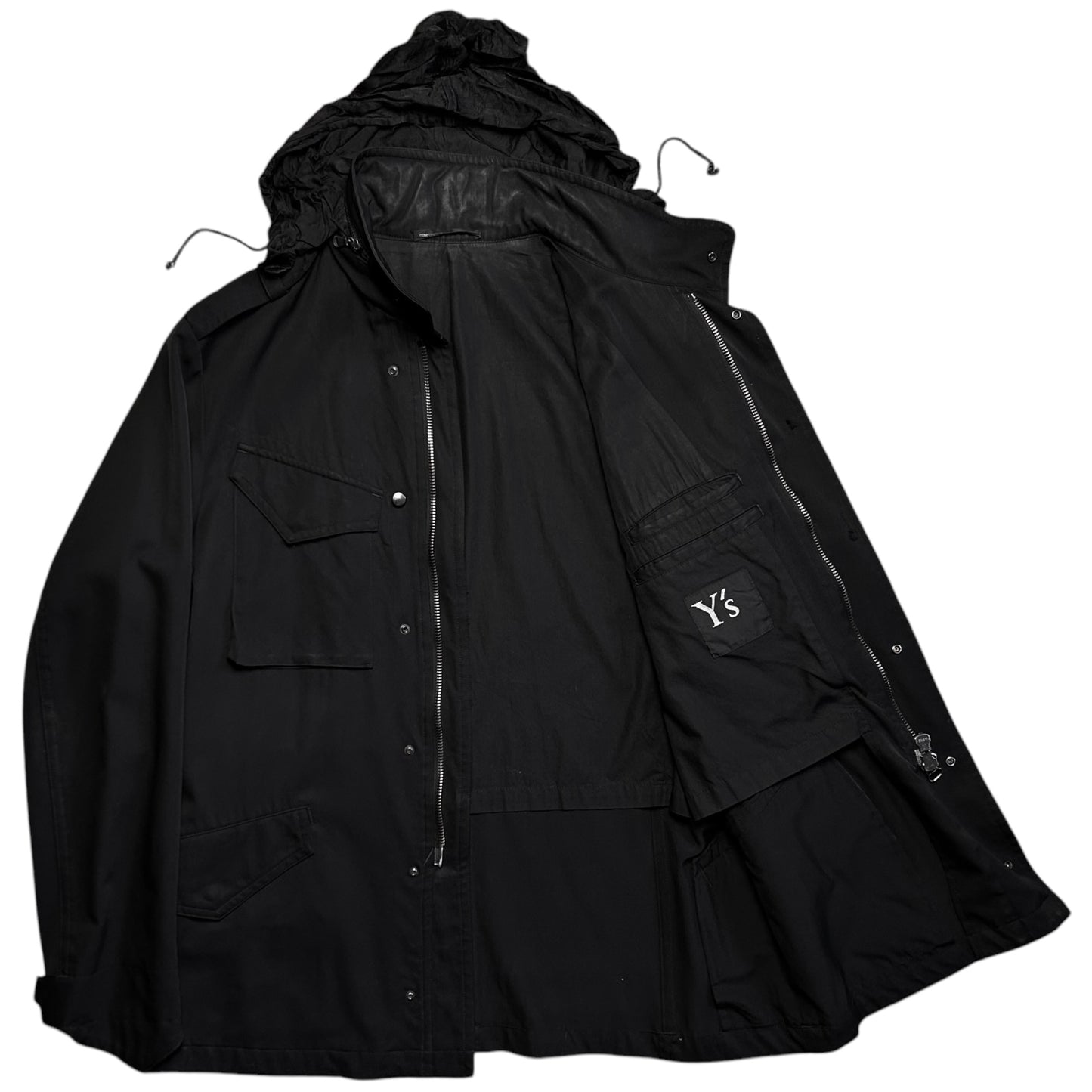 Ys Yohji Yamamoto Gabardine Cargo Field Jacket - AW18