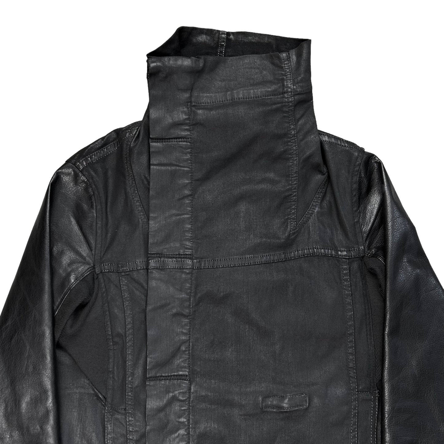 Rick Owens DRKSHDW Waxed Leather Sleeve Jacket