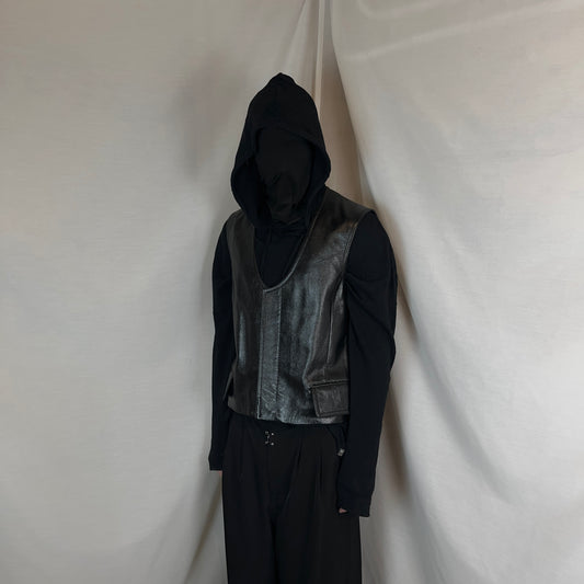 Maison Margiela Cropped Scoop Leather Vest - SS16