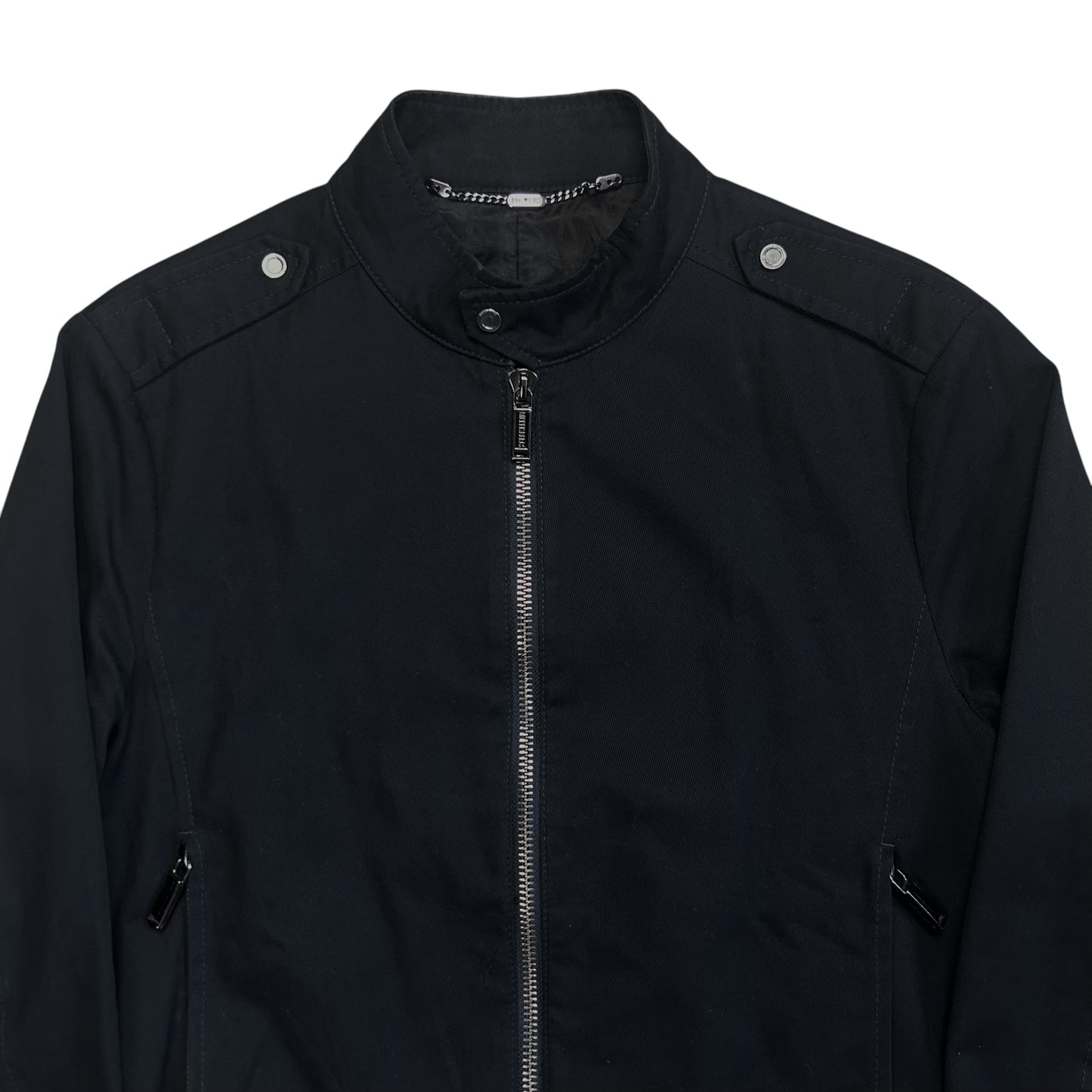 Dirk Bikkembergs Leather Belted Military Jacket