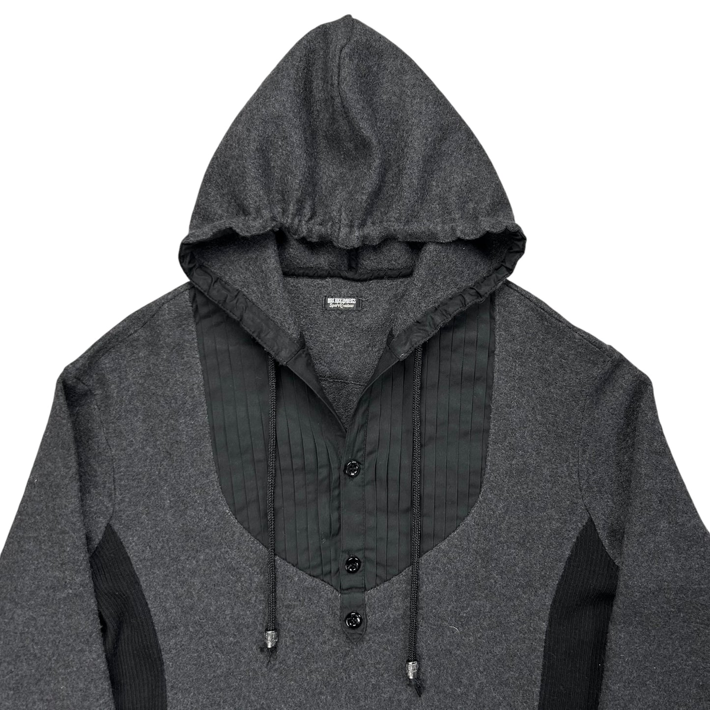 Dirk Bikkembergs Multi Fabric Button Hoodie