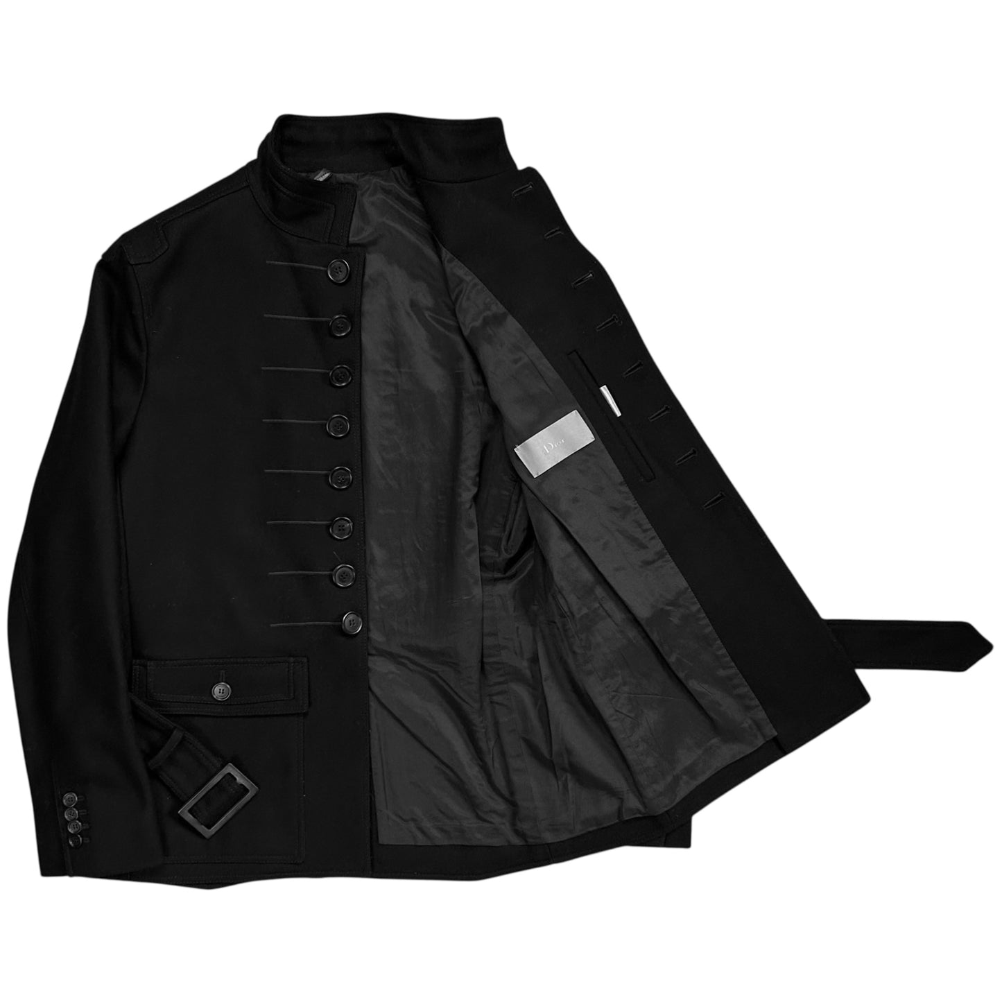Dior Homme Belted Napoleon Wool Jacket - AW08
