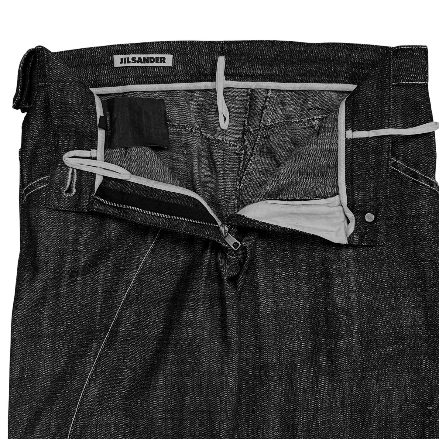 Jil Sander Contrast Stitch Carpenter Raw Denim Pants - AW07