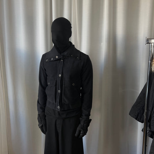 Maison Martin Margiela Zipped High Neck Snap Bomber Jacket - AW05