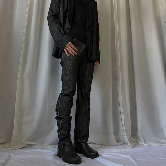 Jil Sander Contrast Stitch Carpenter Raw Denim Pants - AW07