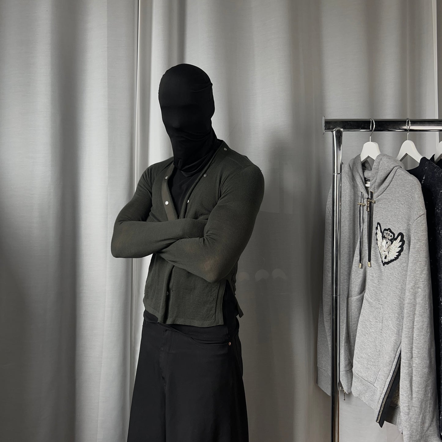Rick Owens Cropped Larry Snap Cardigan - SS20