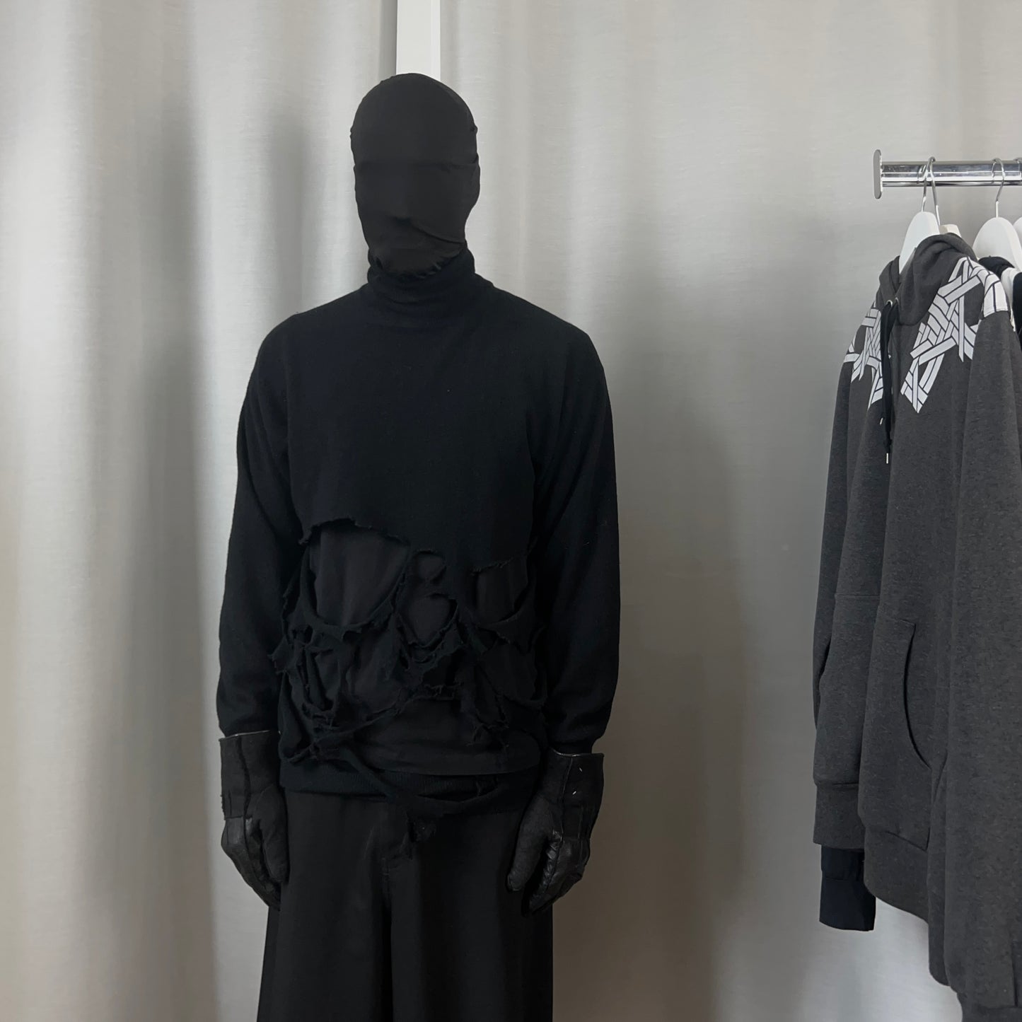 Comme des Garcons Homme Destroyed Turtleneck Sweater - AW04