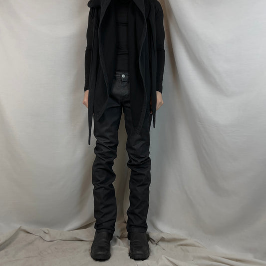 Dirk Bikkembergs Waxed Tape Zip Jeans - AW08