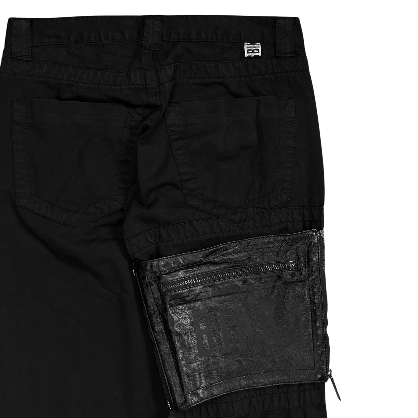 Dirk Bikkembergs Datchable Leather Cargo Pocket Pants