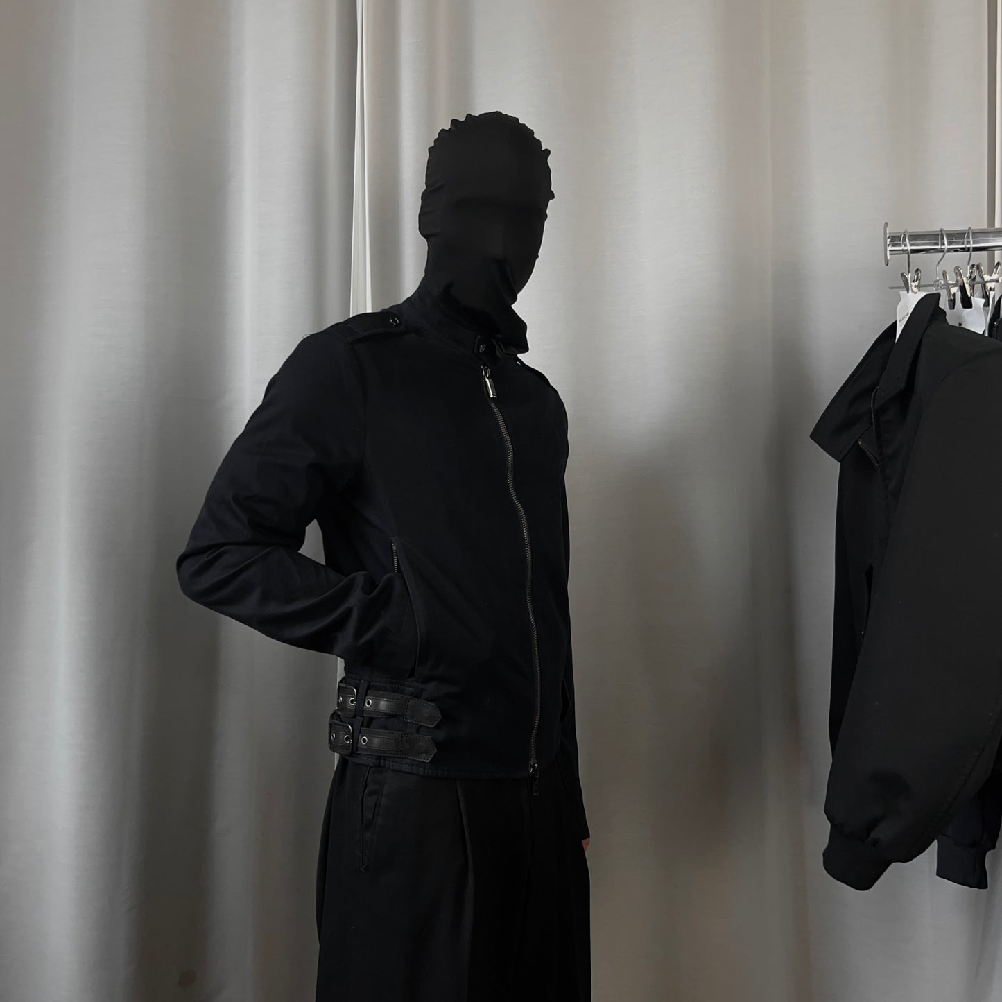 Dirk Bikkembergs Leather Belted Military Jacket